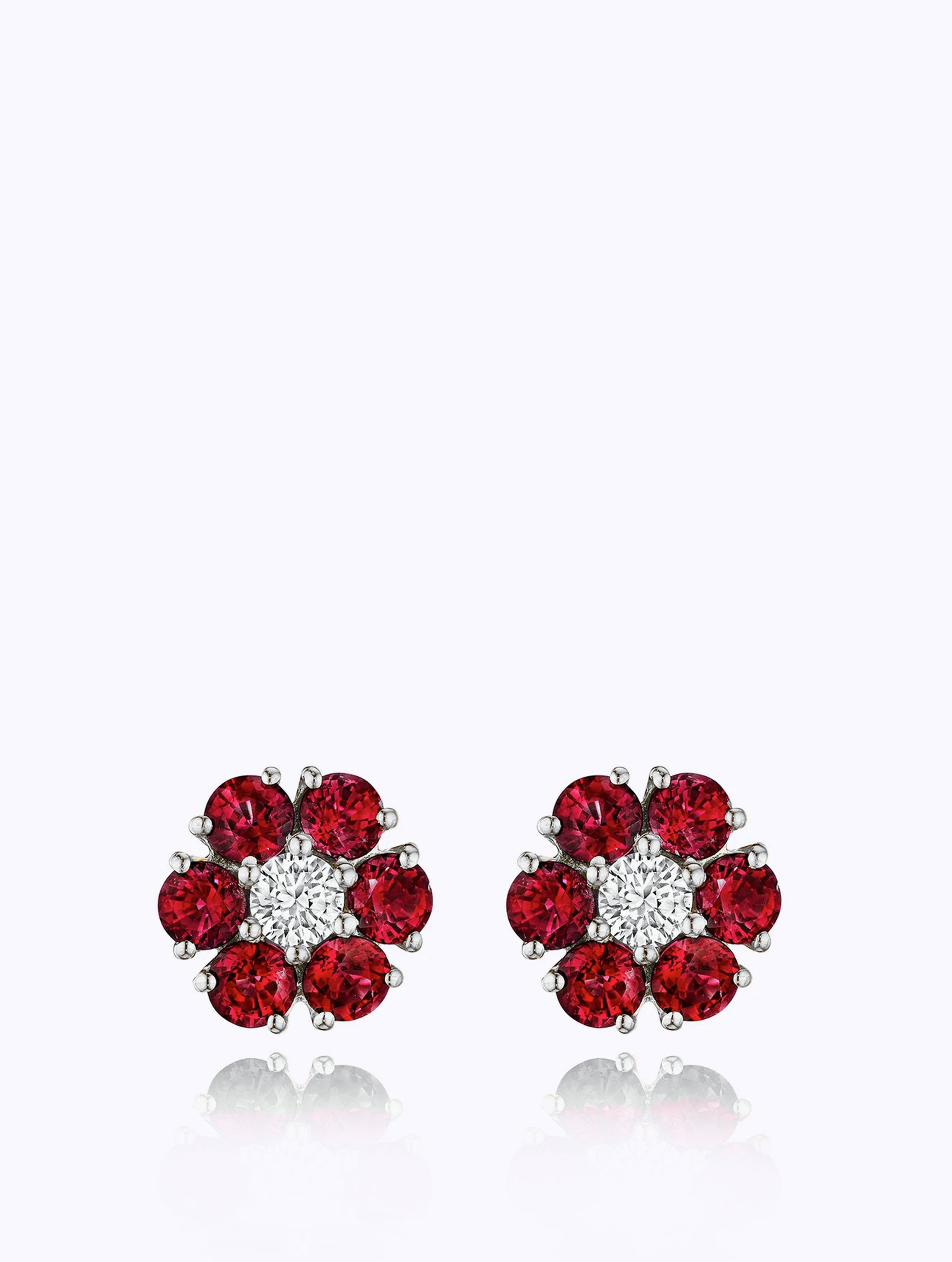 POSEY RUBY & DIAMOND EARRINGS