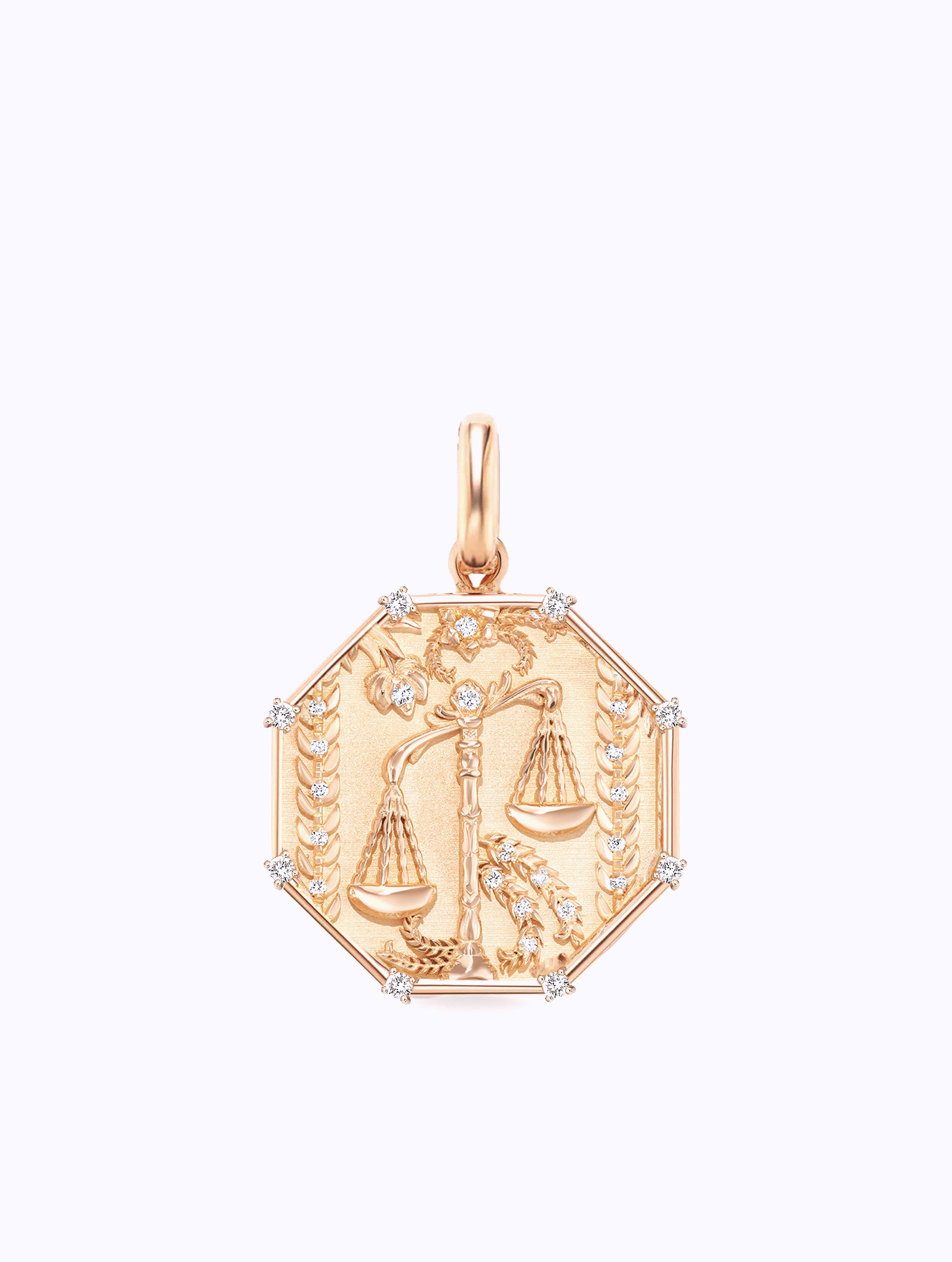 8 DIAMOND TALISMAN ZODIAC MEDALLION