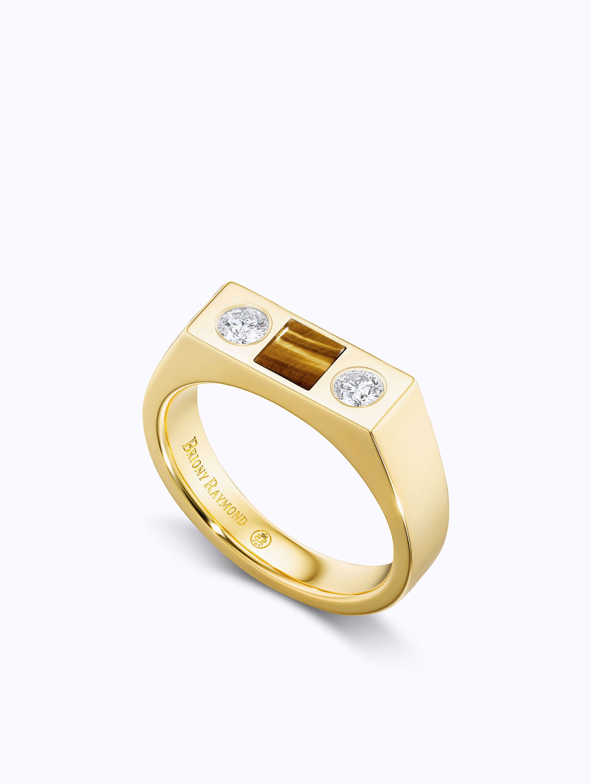 Carousel Tiger's Eye & Diamond Checkerboard Ring