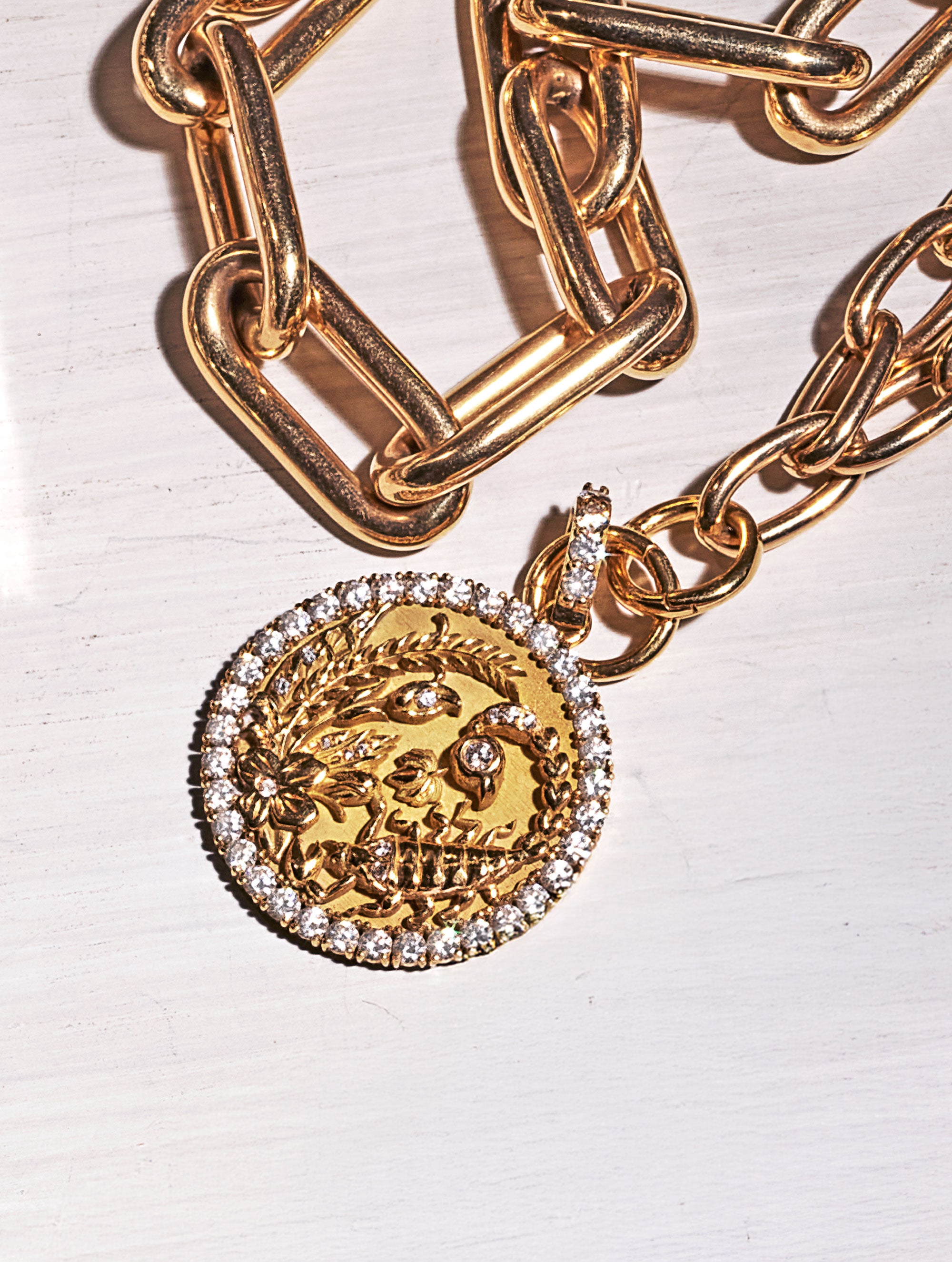 ALL DIAMOND ZODIAC MEDALLION