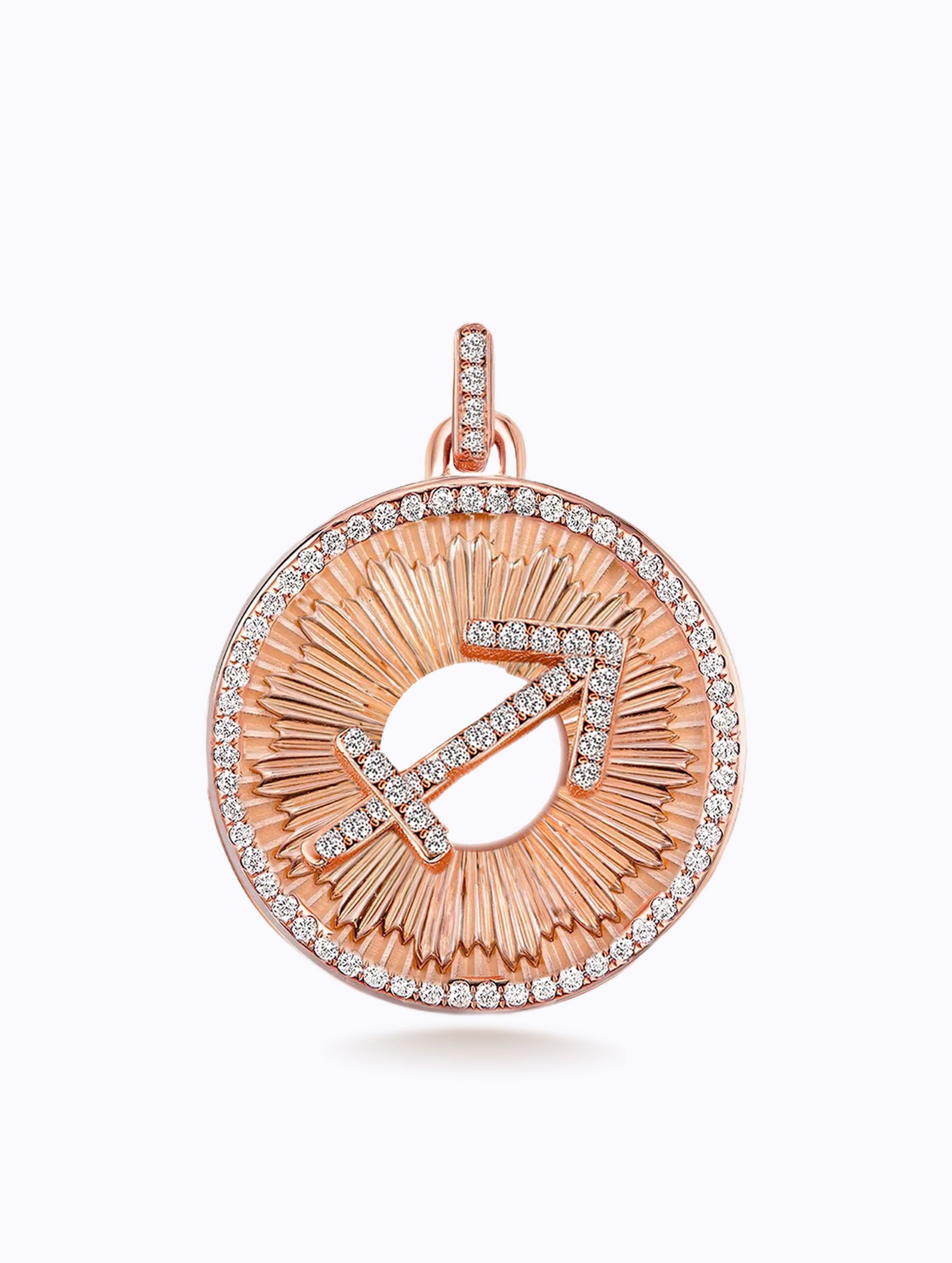 Aurora All Diamond Zodiac Medallion