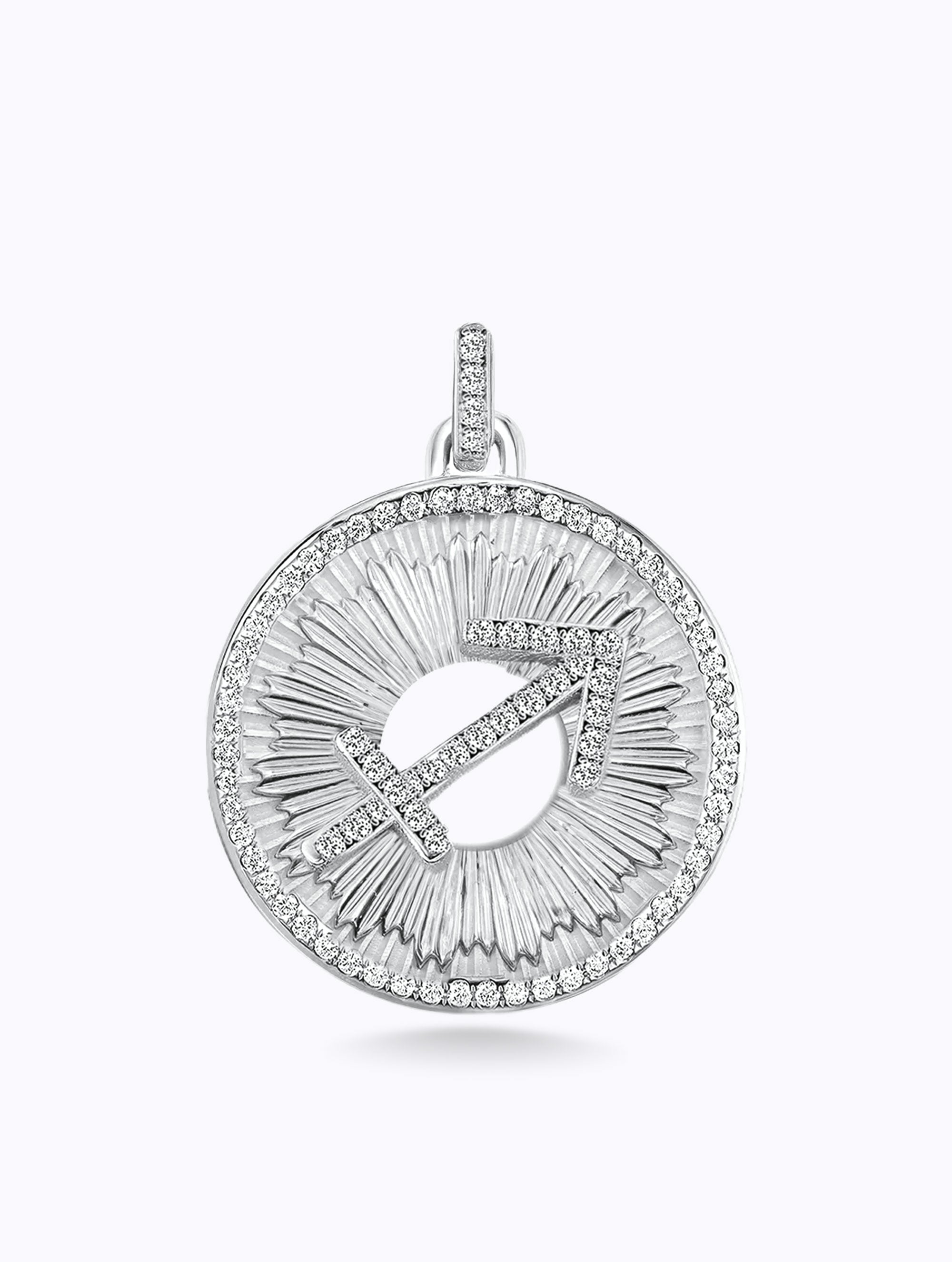 Aurora All Diamond Zodiac Medallion