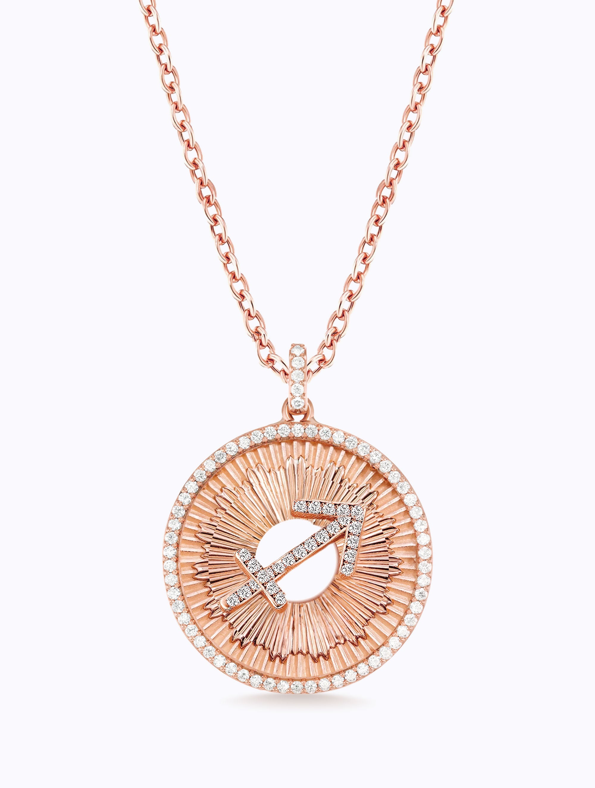 Aurora All Diamond Zodiac Medallion