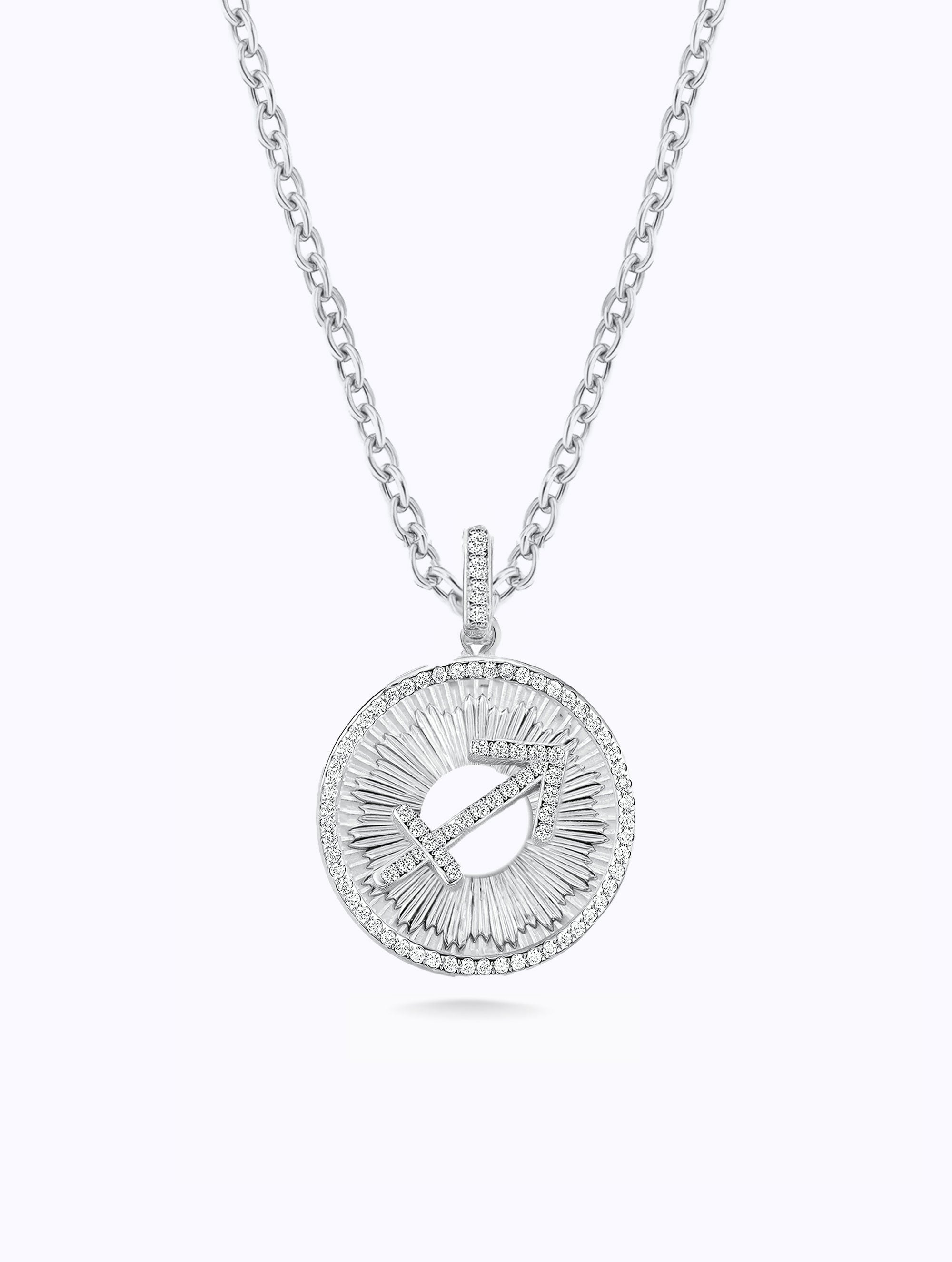 Aurora All Diamond Zodiac Medallion