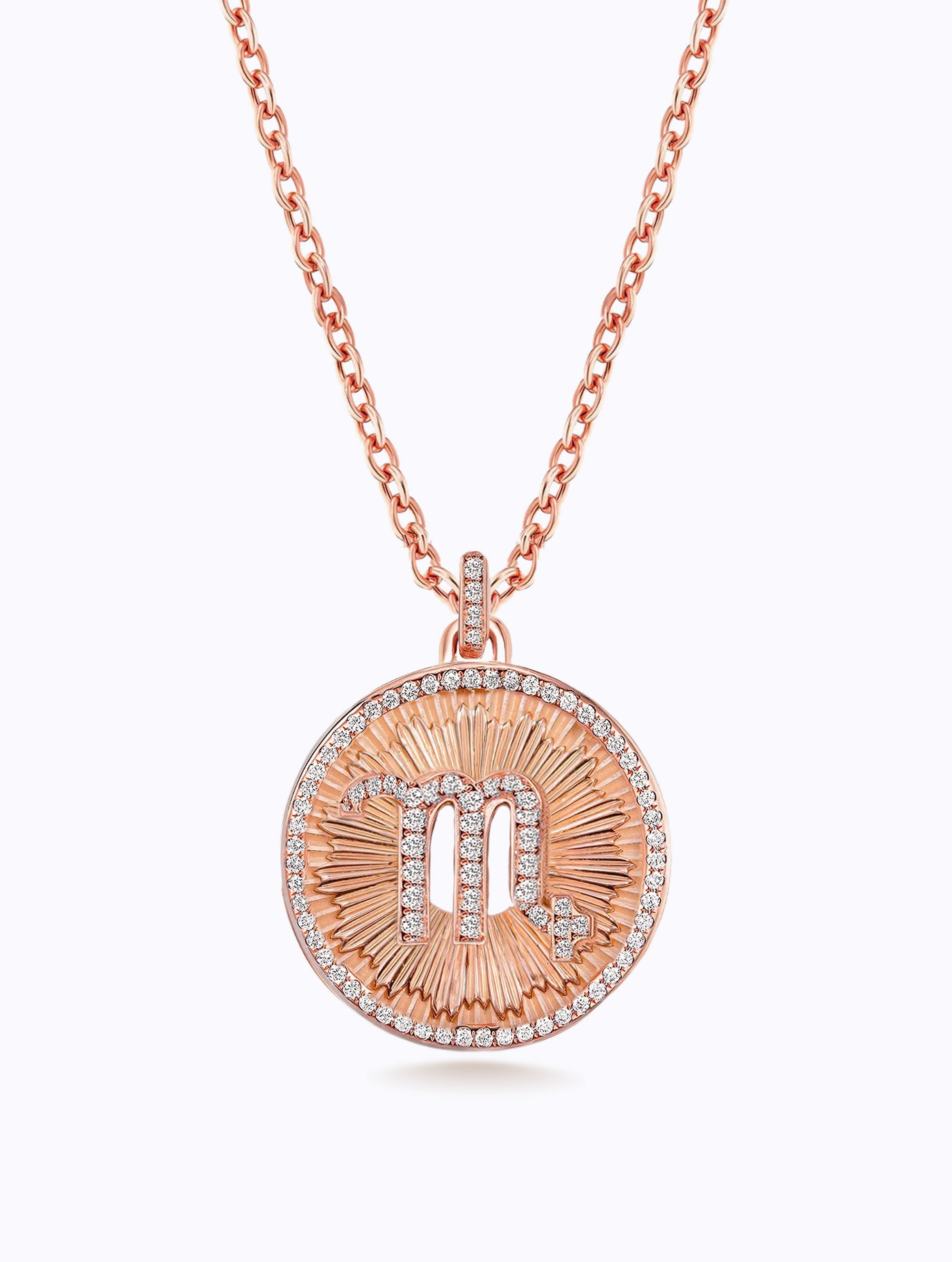 Aurora All Diamond Zodiac Medallion