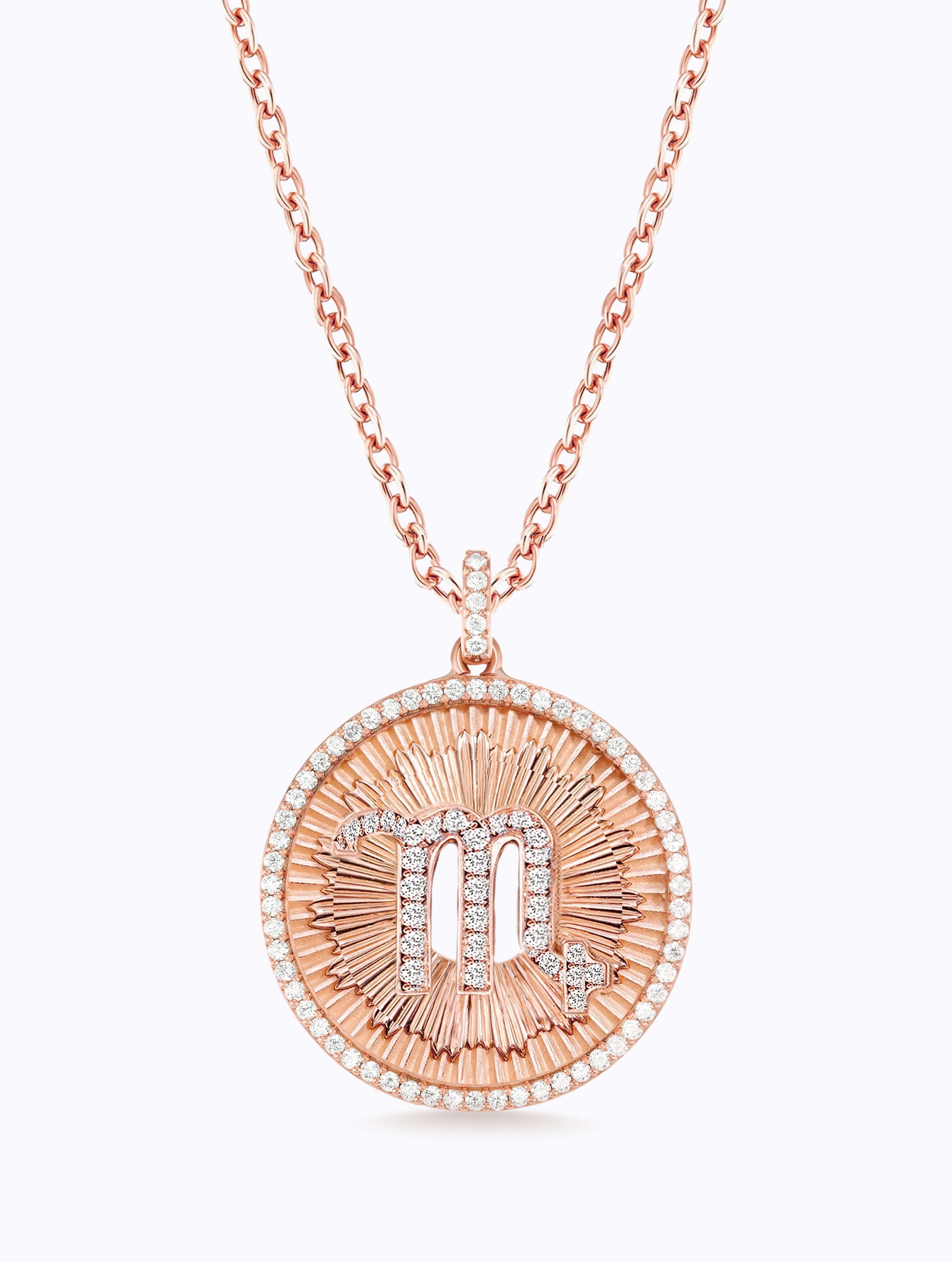 Aurora All Diamond Zodiac Medallion