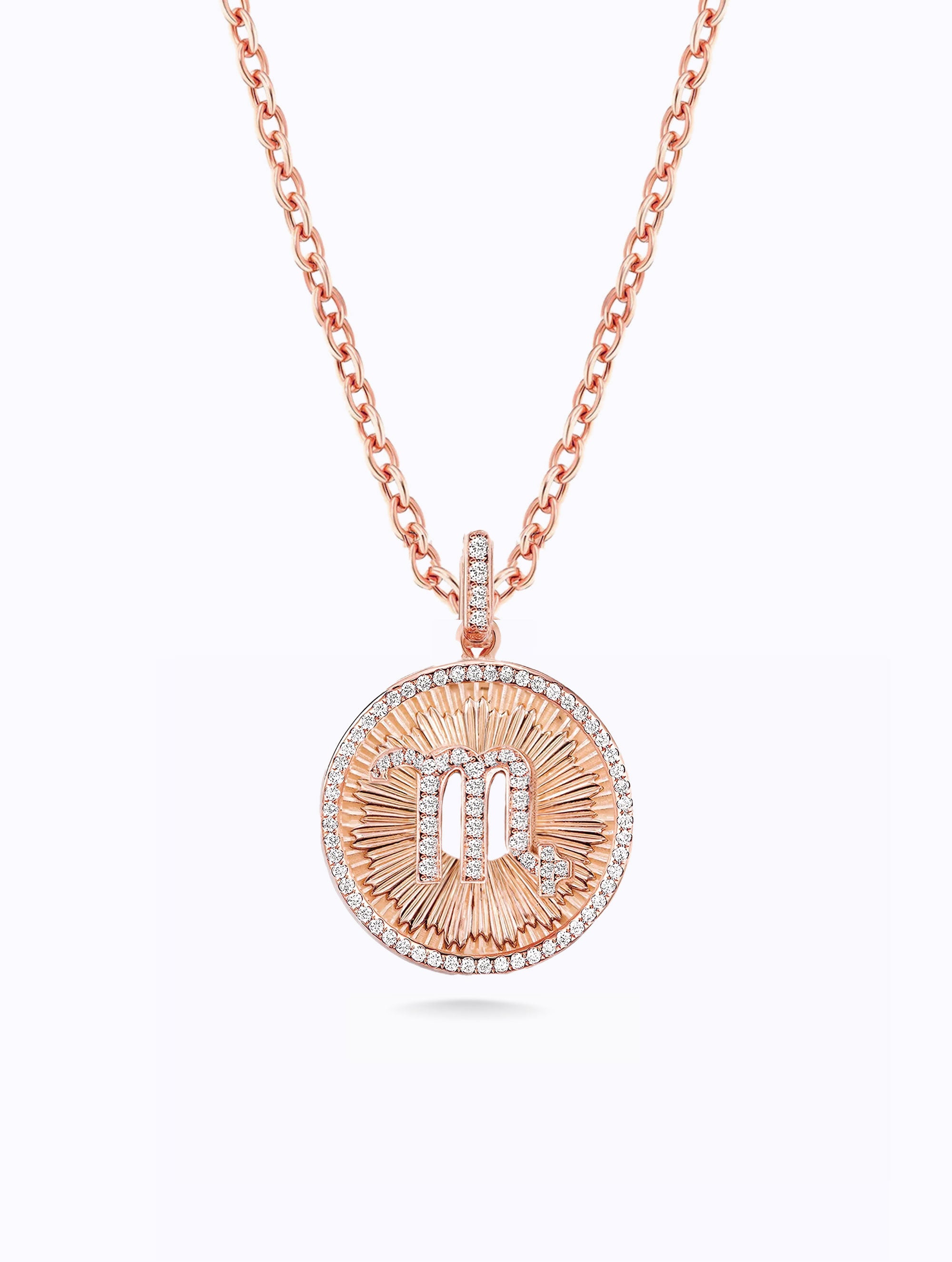 Aurora All Diamond Zodiac Medallion