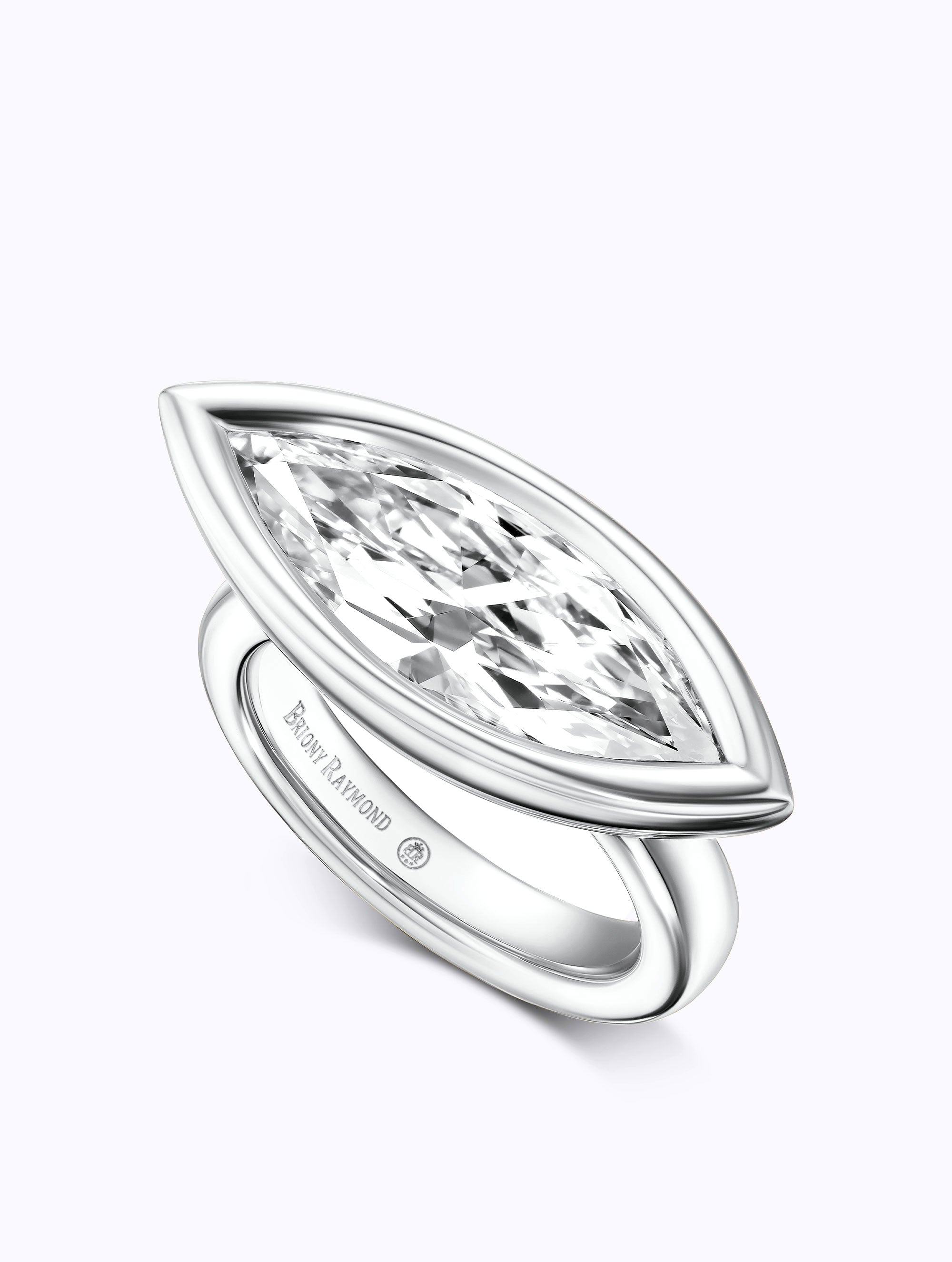 SLOAN DIAMOND MARQUIS SIGNET RING