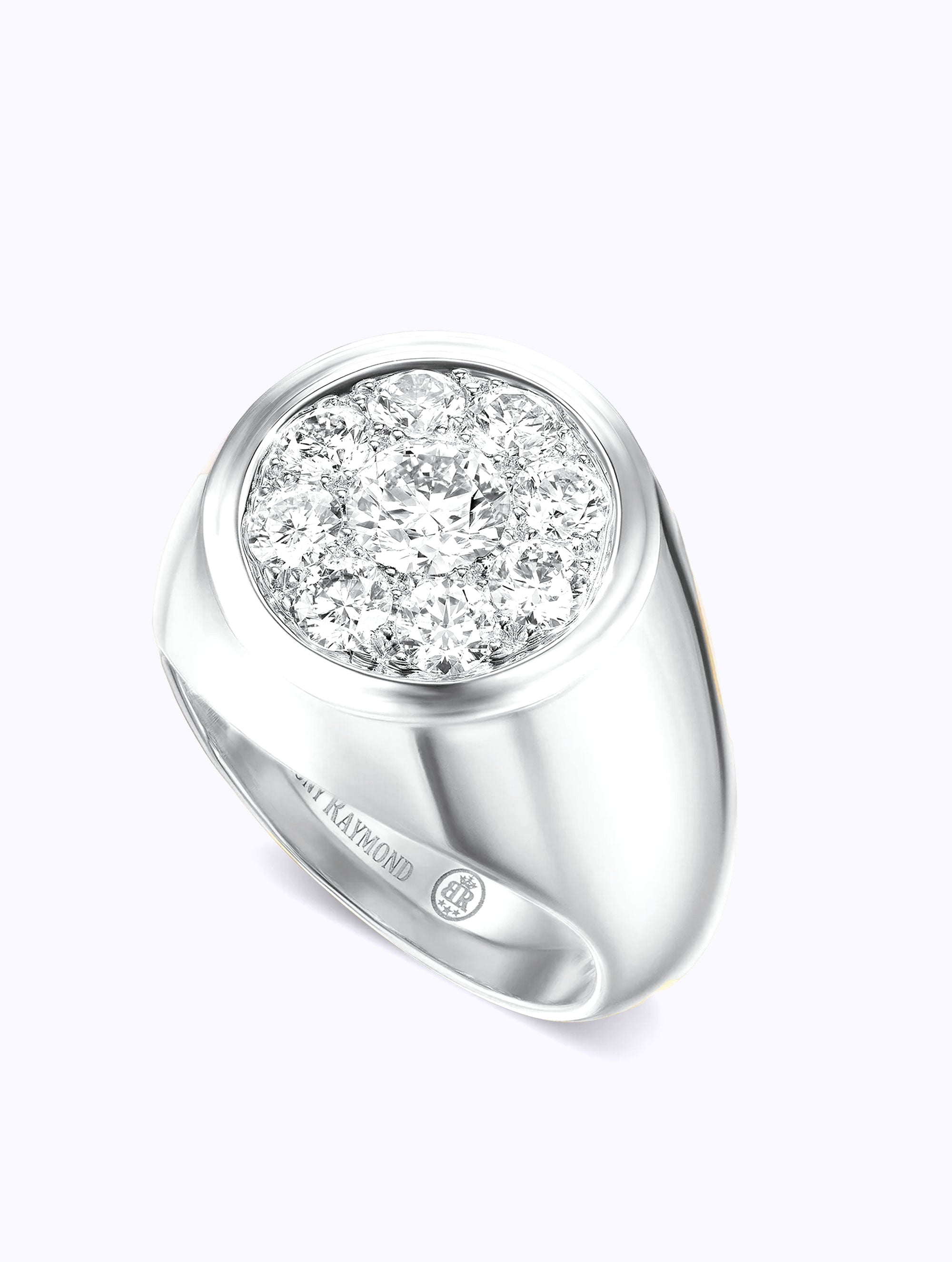 SLOAN SURROUND DIAMOND SIGNET RING