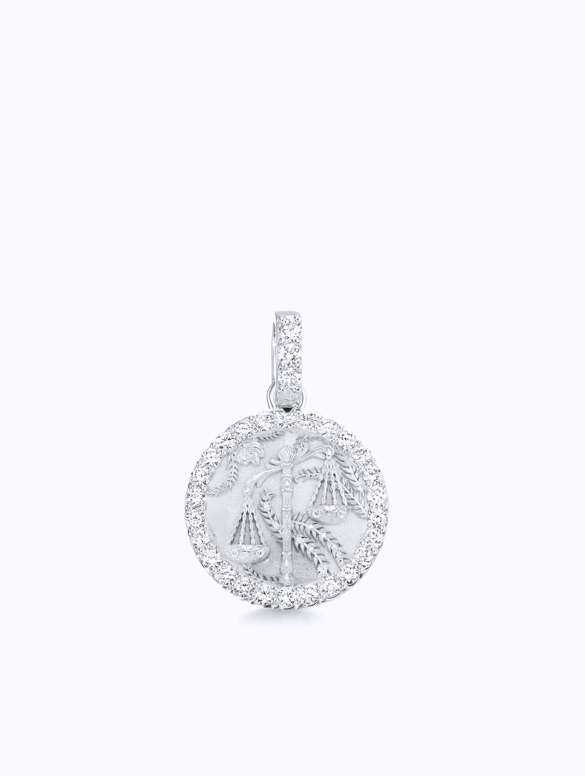 ALL DIAMOND ZODIAC MEDALLION