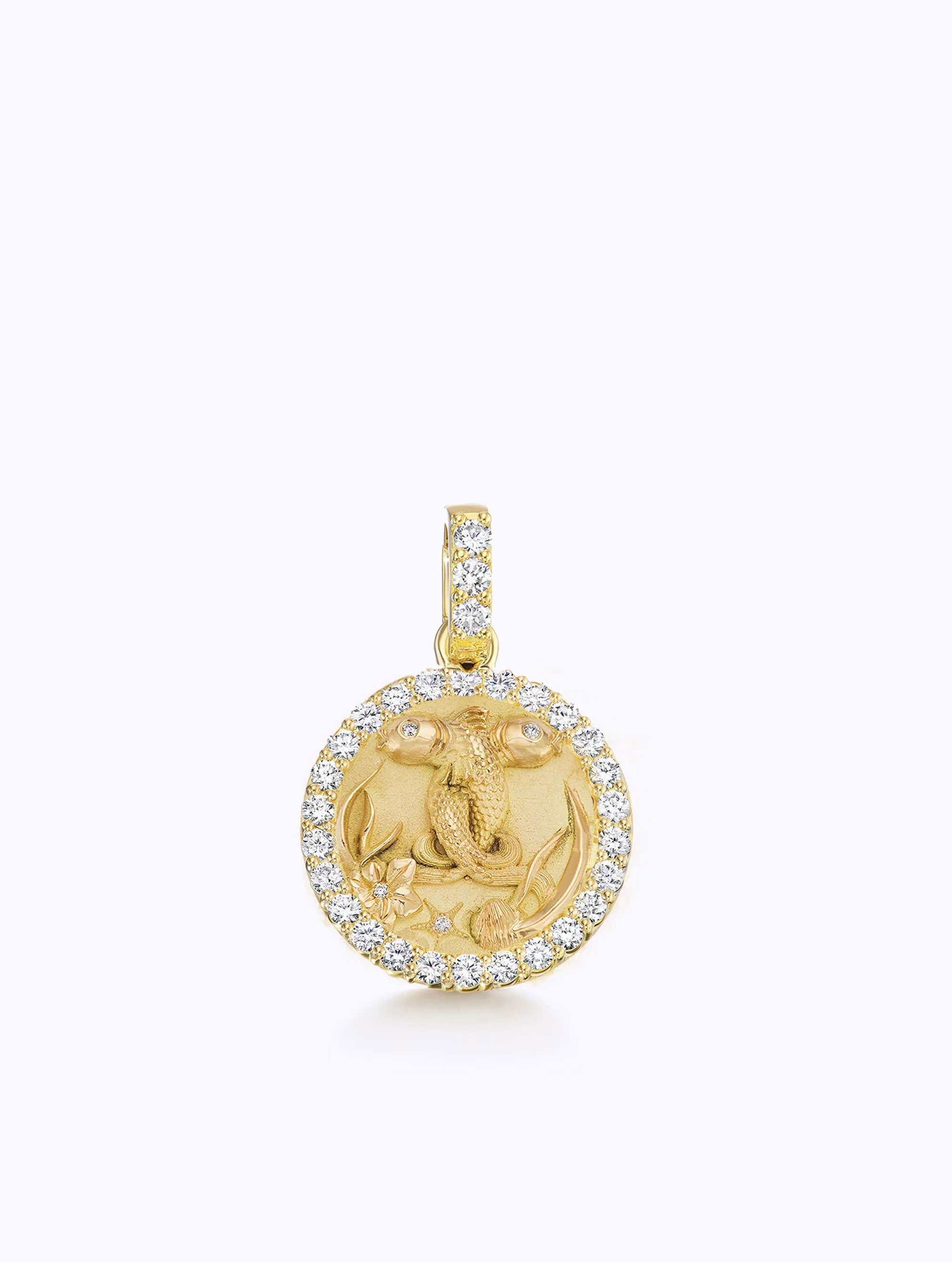 ALL DIAMOND ZODIAC MEDALLION