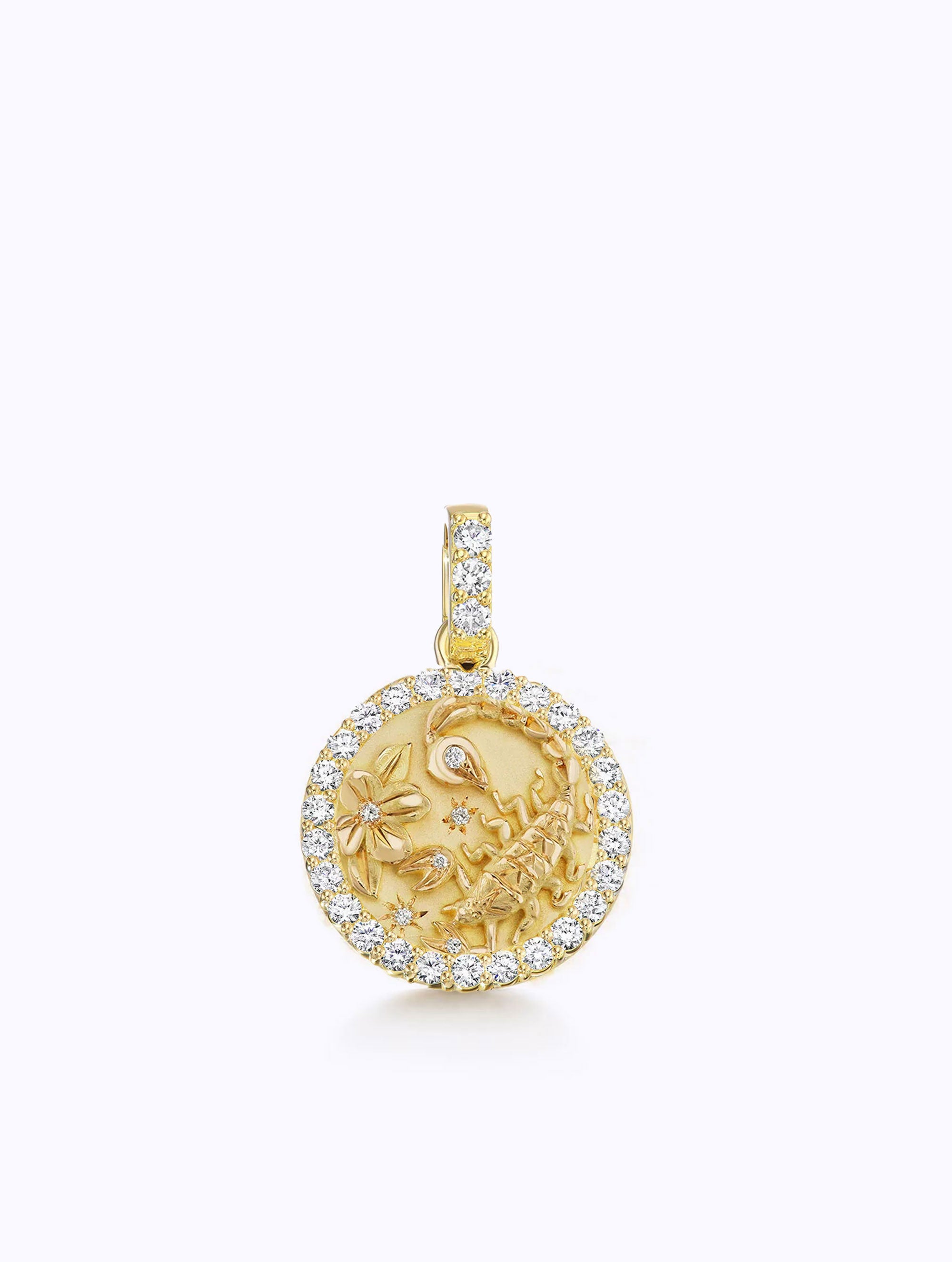 ALL DIAMOND ZODIAC MEDALLION