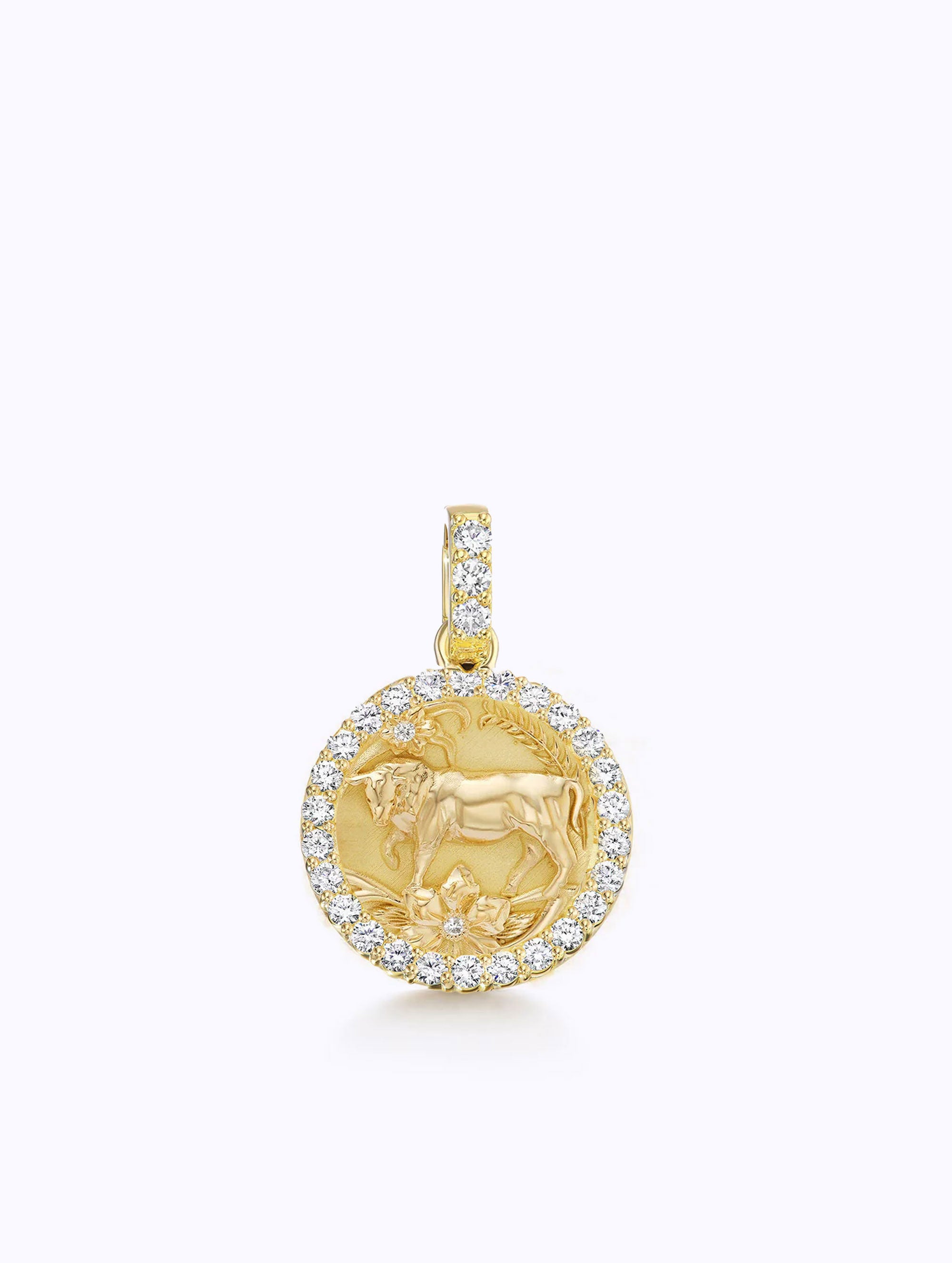 ALL DIAMOND ZODIAC MEDALLION