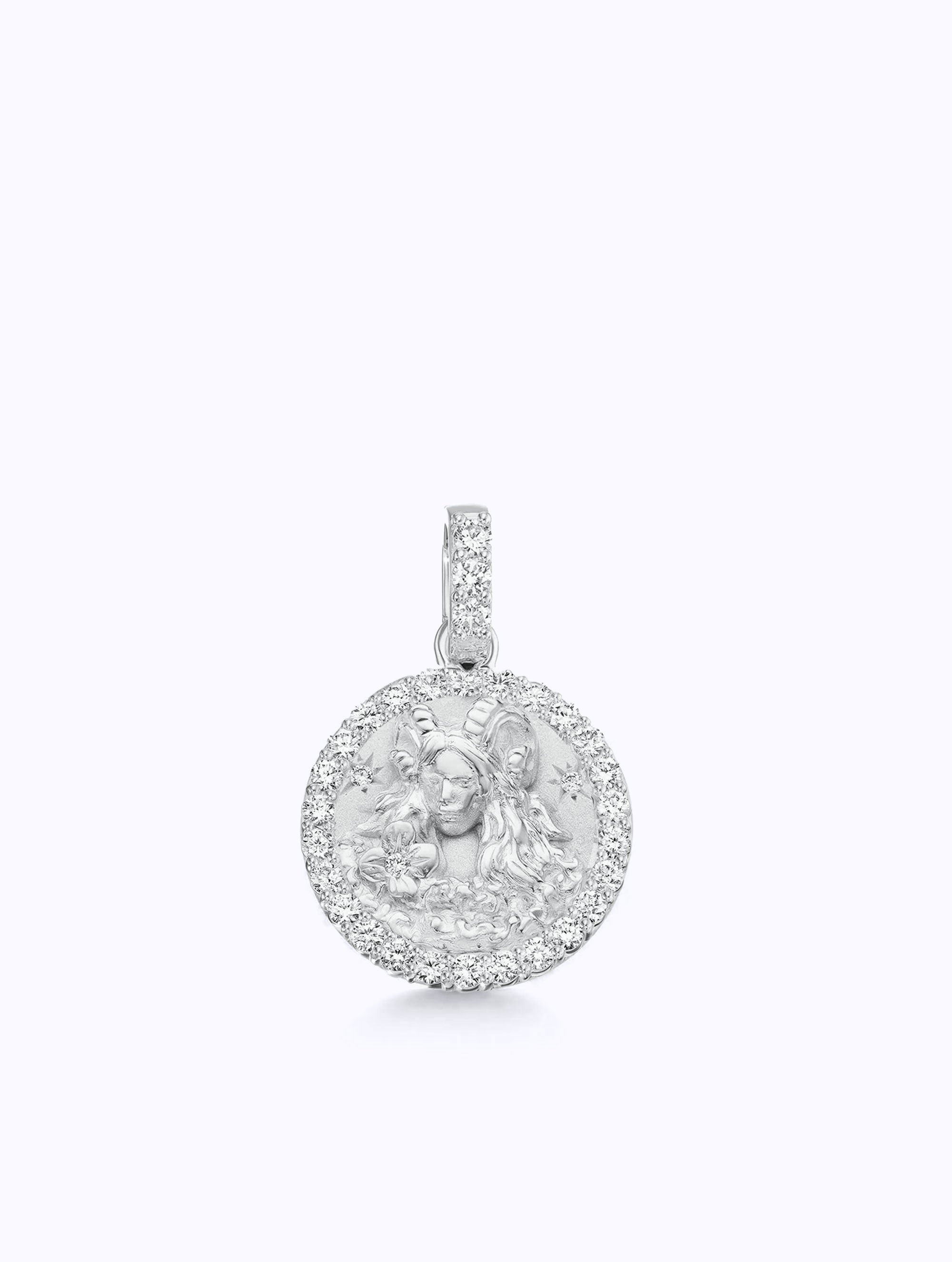 ALL DIAMOND ZODIAC MEDALLION