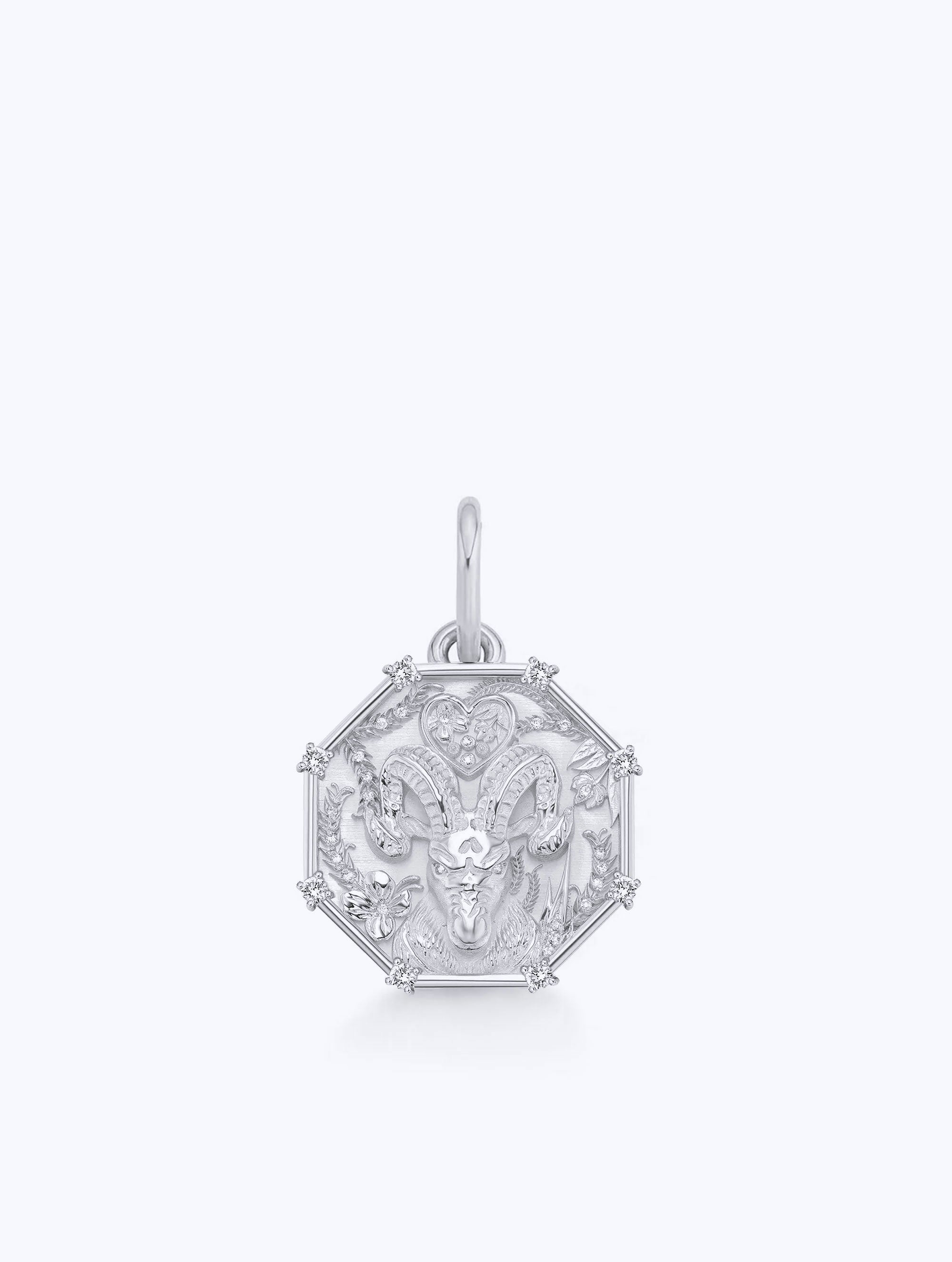 8 DIAMOND TALISMAN ZODIAC MEDALLION