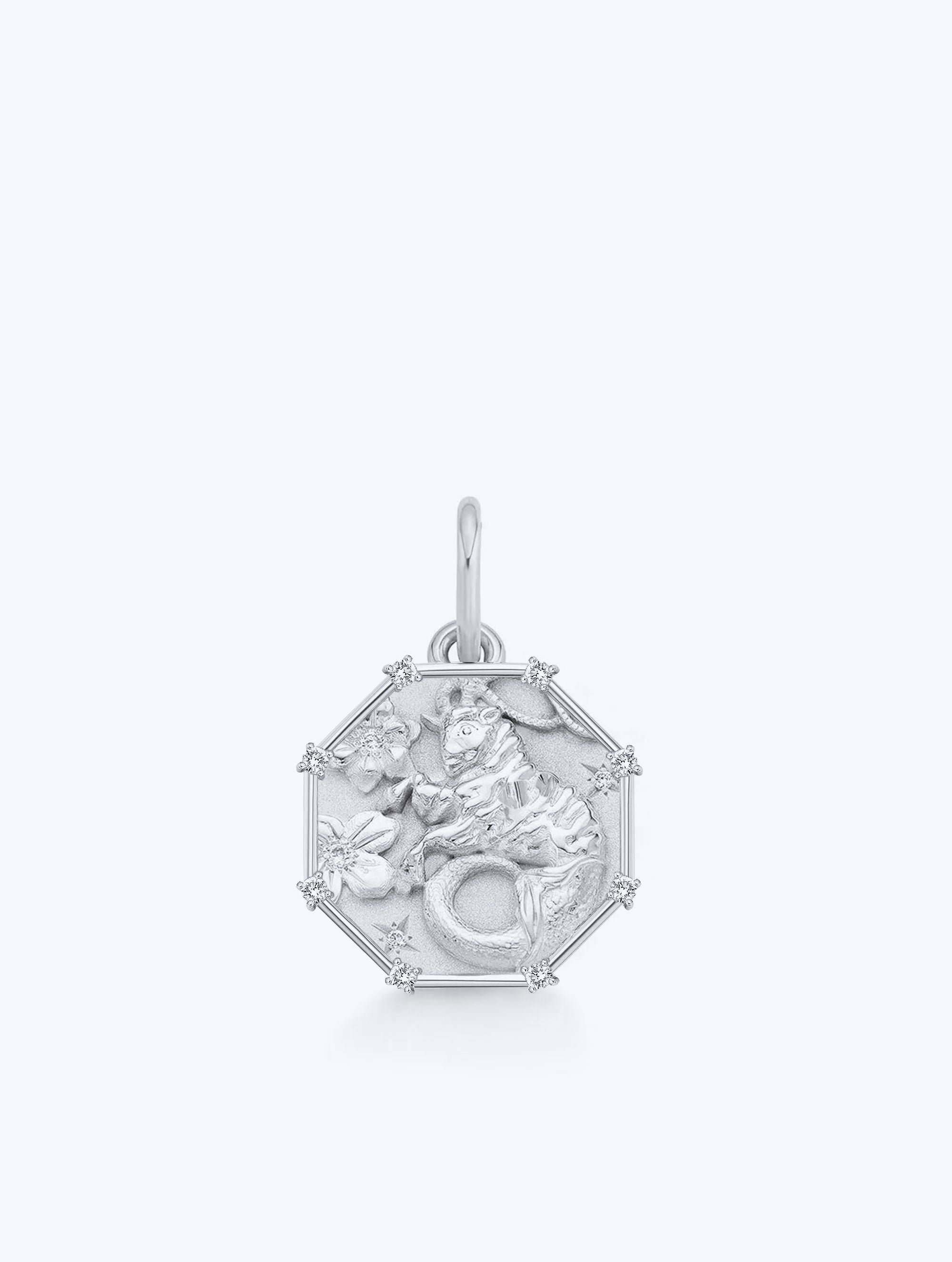 8 DIAMOND TALISMAN ZODIAC MEDALLION