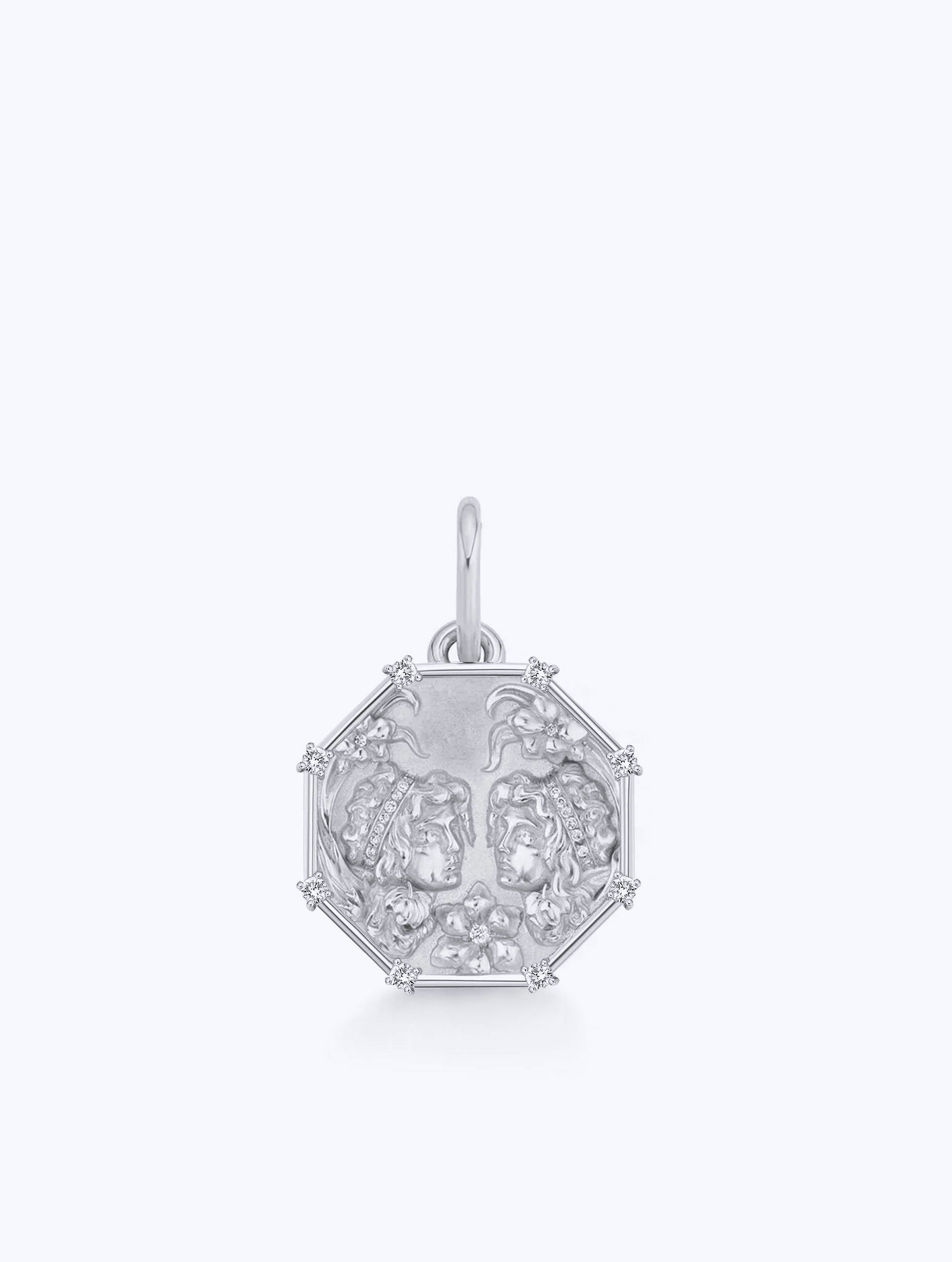 8 DIAMOND TALISMAN ZODIAC MEDALLION