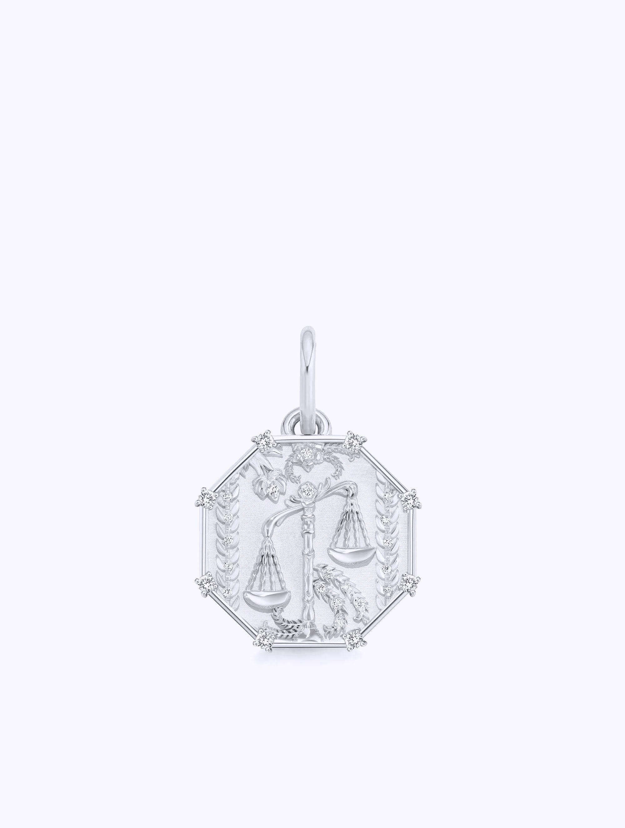 8 DIAMOND TALISMAN ZODIAC MEDALLION