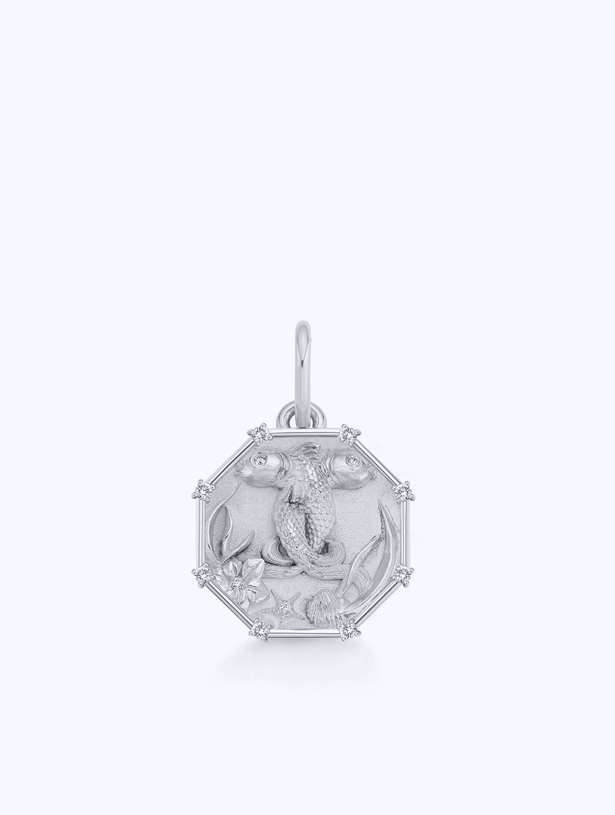 8 DIAMOND TALISMAN ZODIAC MEDALLION