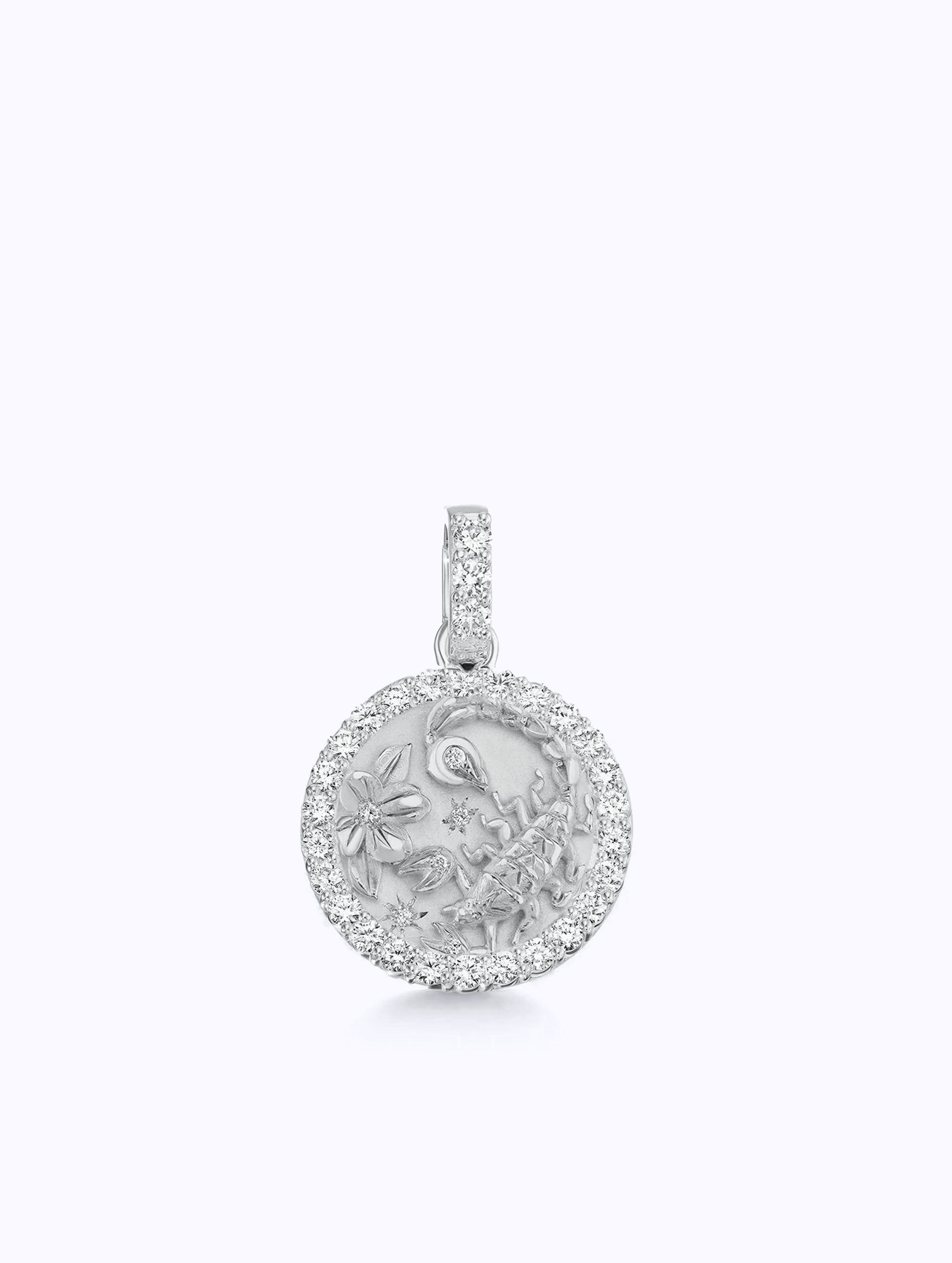 ALL DIAMOND ZODIAC MEDALLION