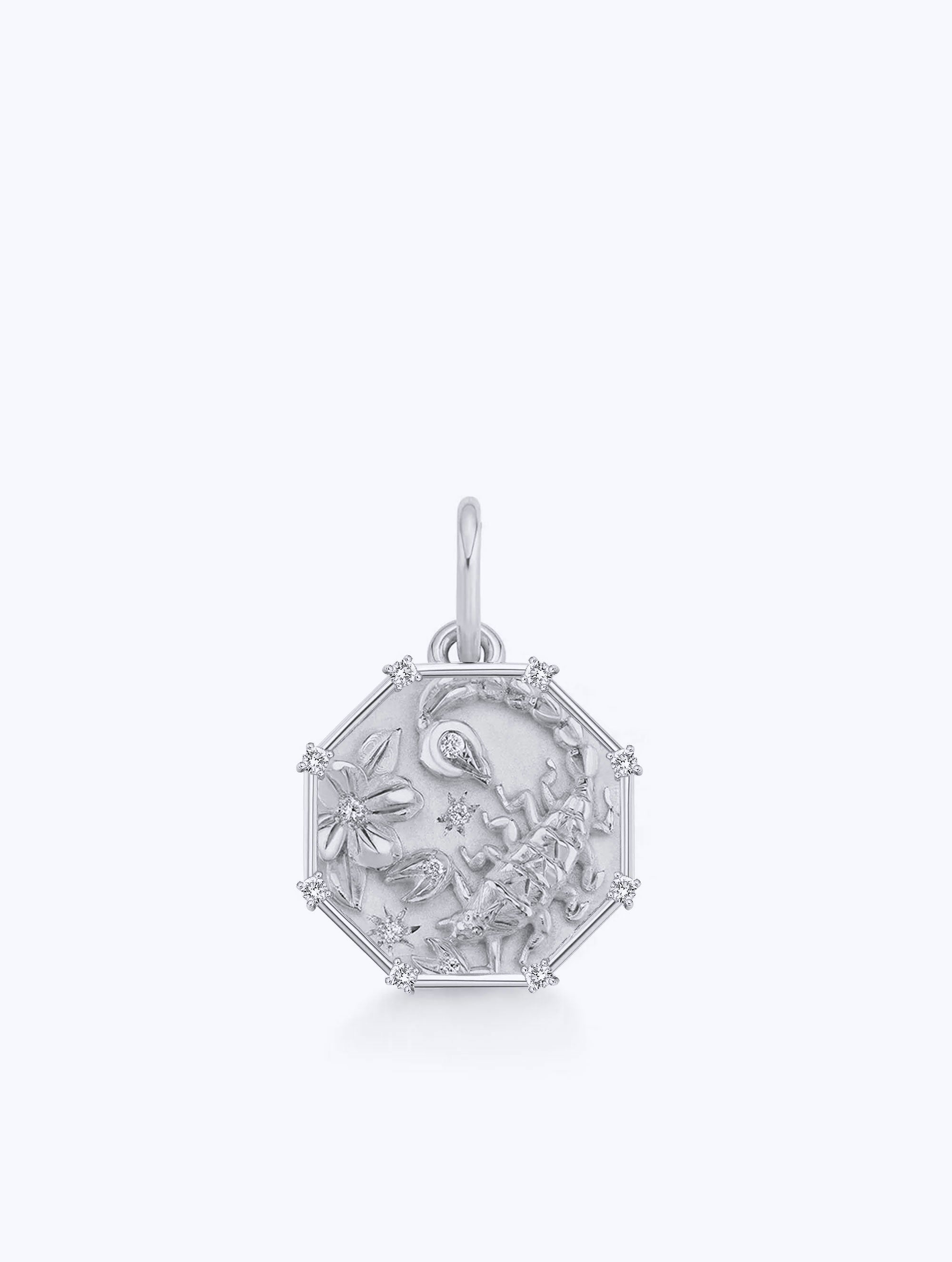 8 DIAMOND TALISMAN ZODIAC MEDALLION