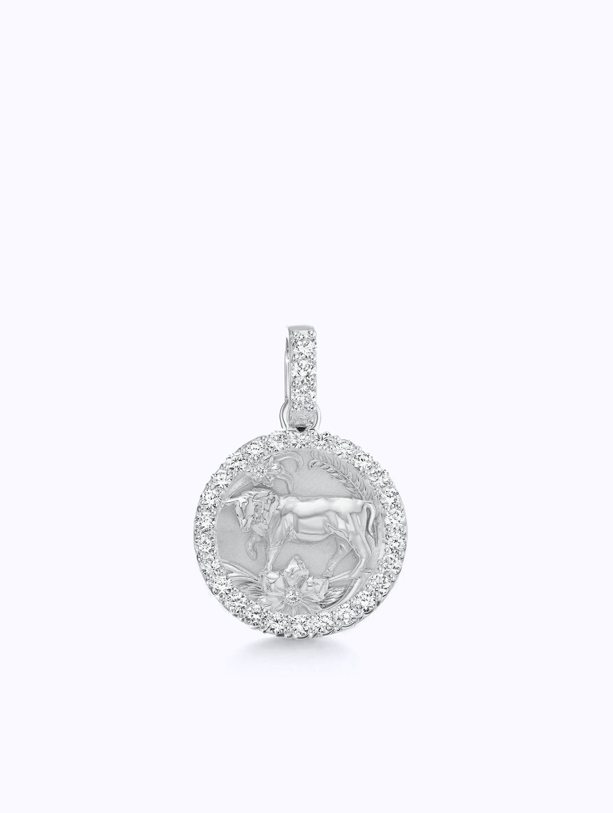 ALL DIAMOND ZODIAC MEDALLION