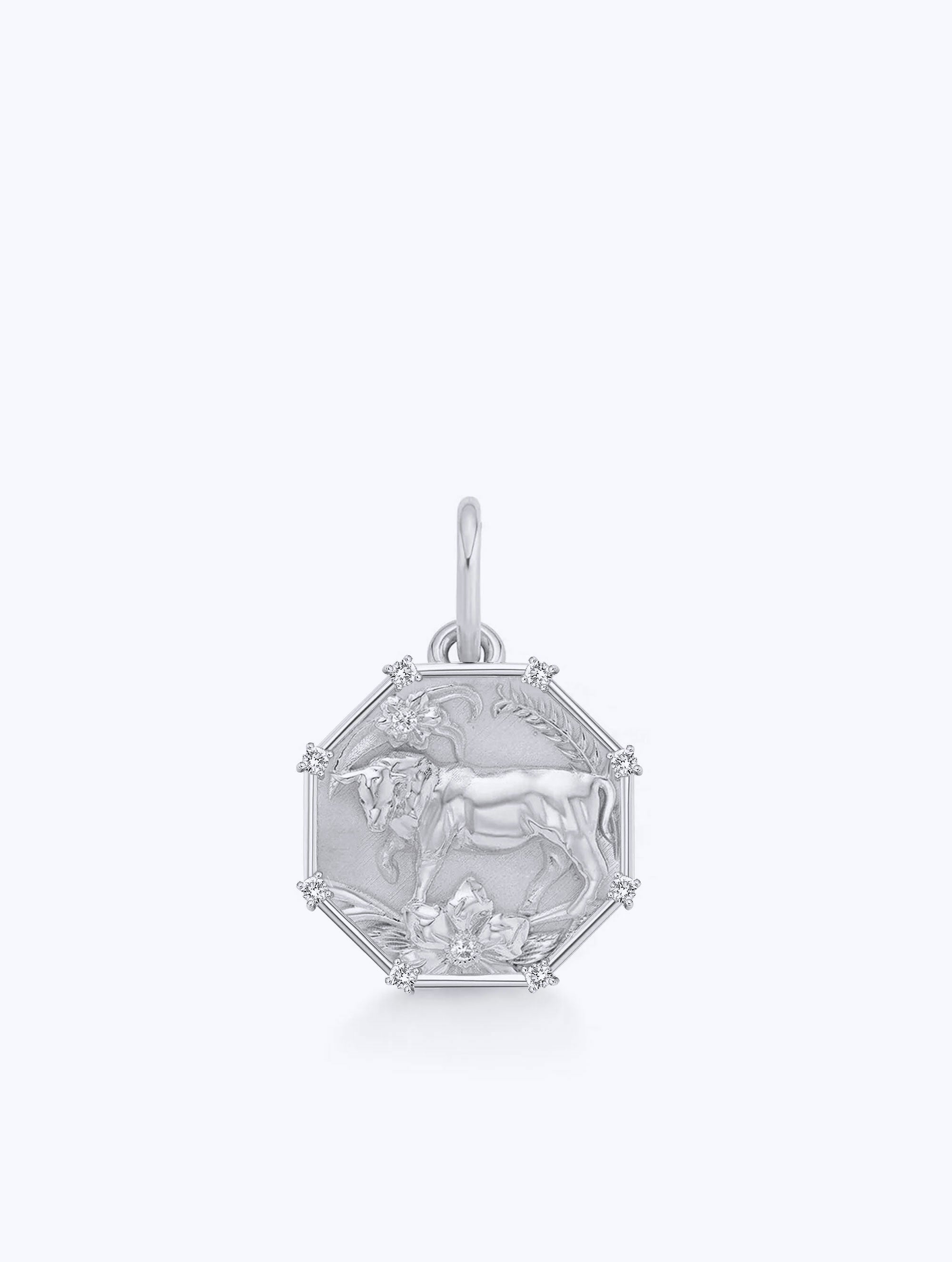 8 DIAMOND TALISMAN ZODIAC MEDALLION