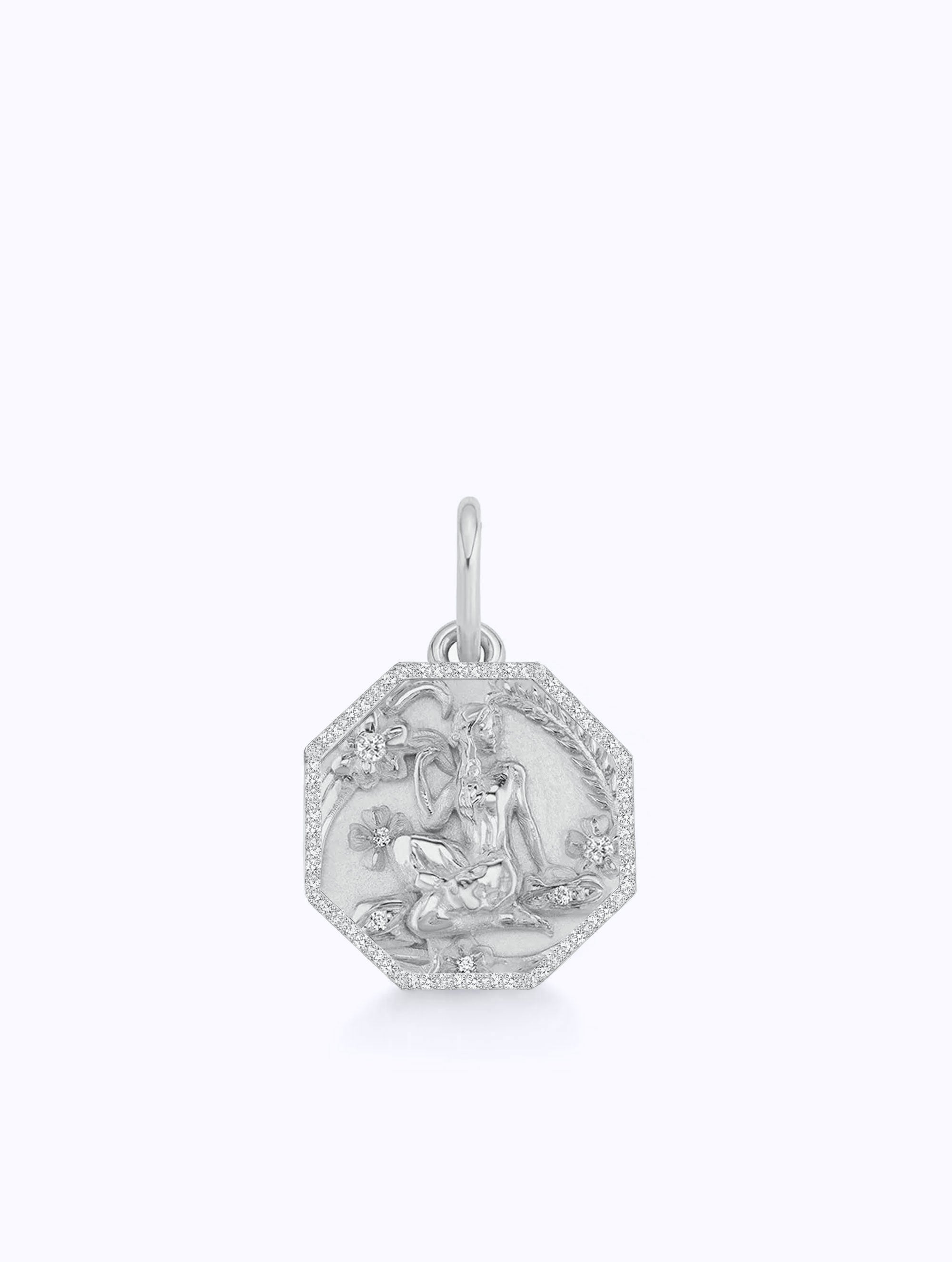 ALL DIAMOND TALISMAN ZODIAC MEDALLION