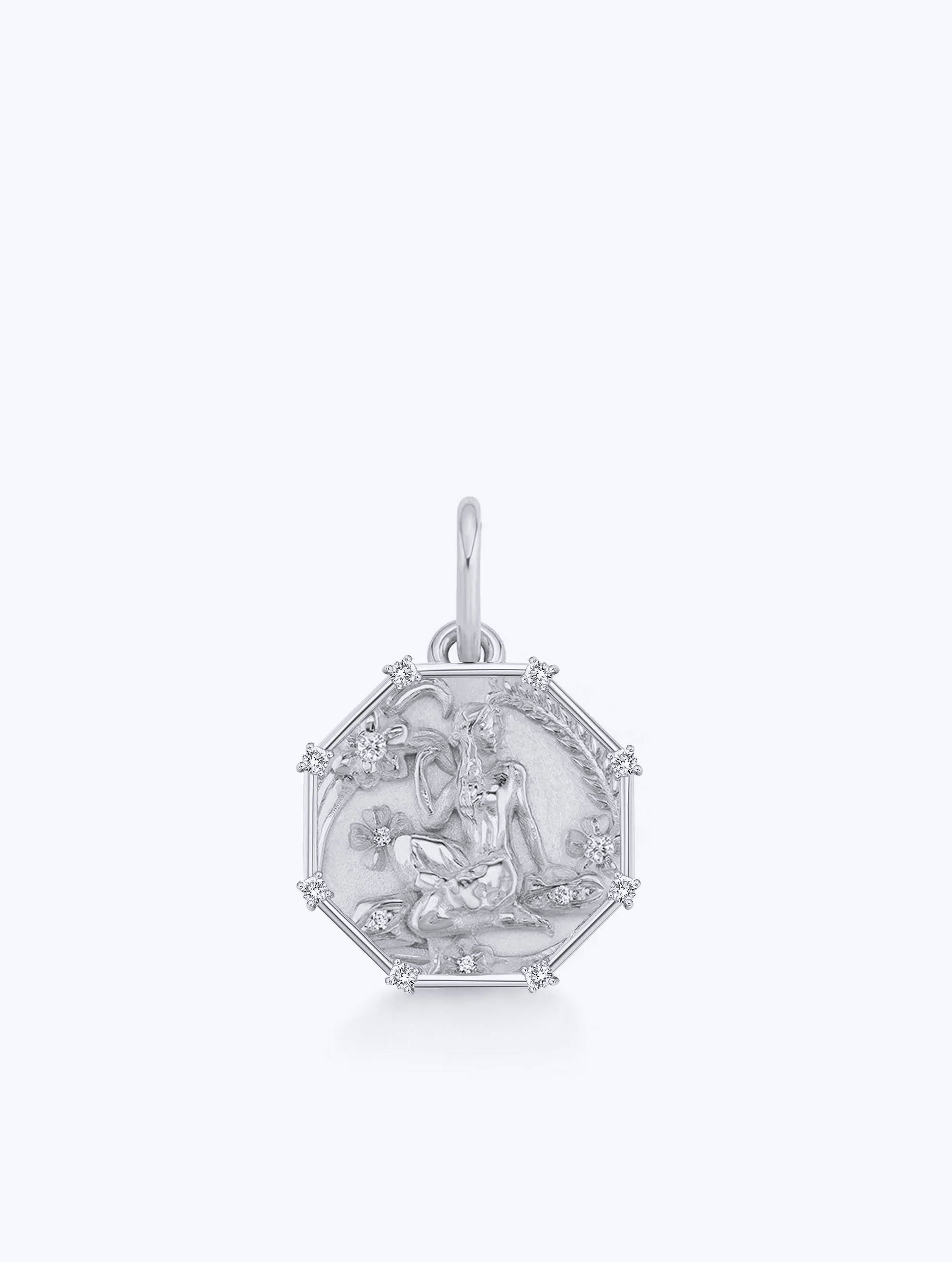 8 DIAMOND TALISMAN ZODIAC MEDALLION