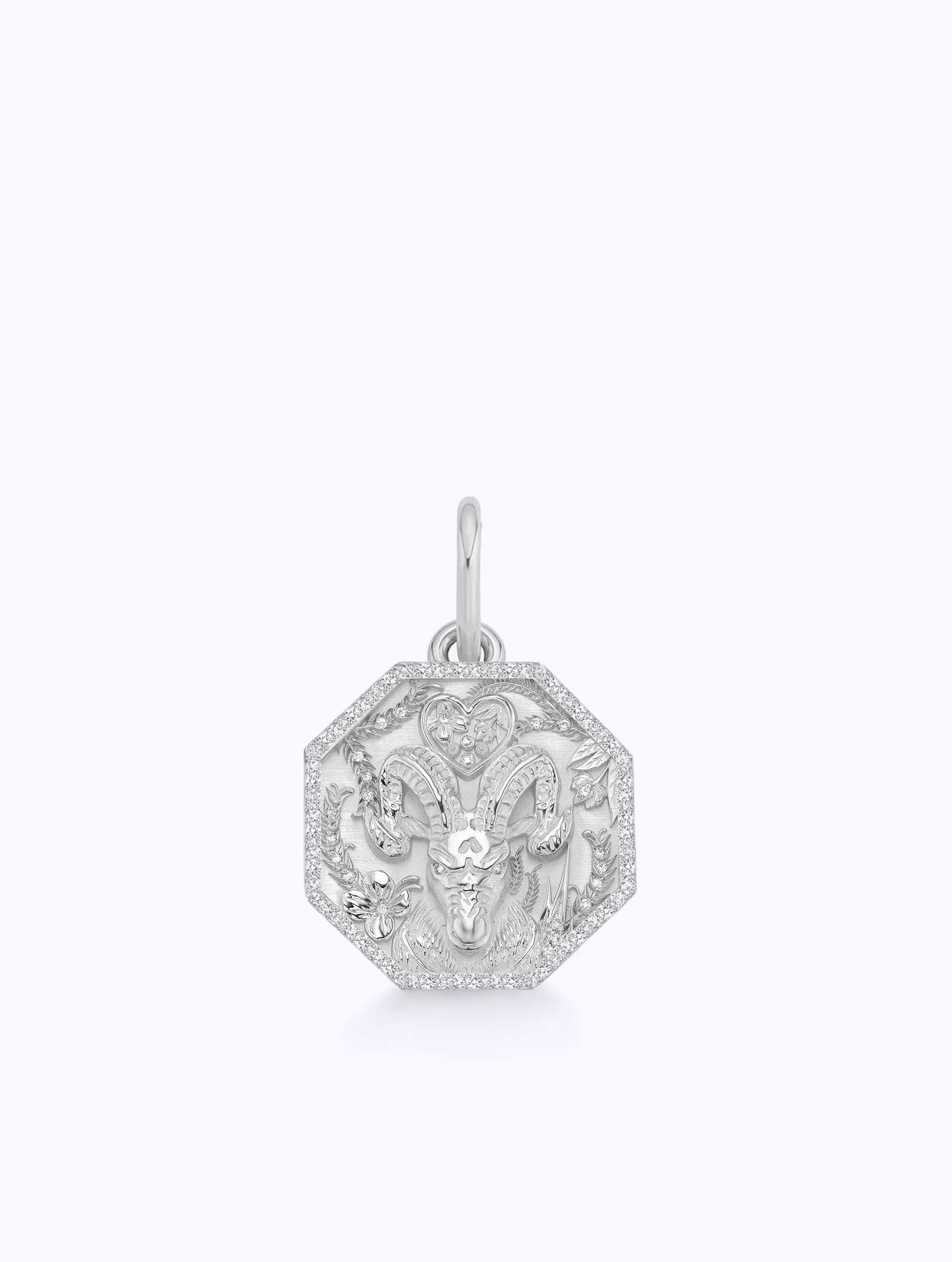 ALL DIAMOND TALISMAN ZODIAC MEDALLION