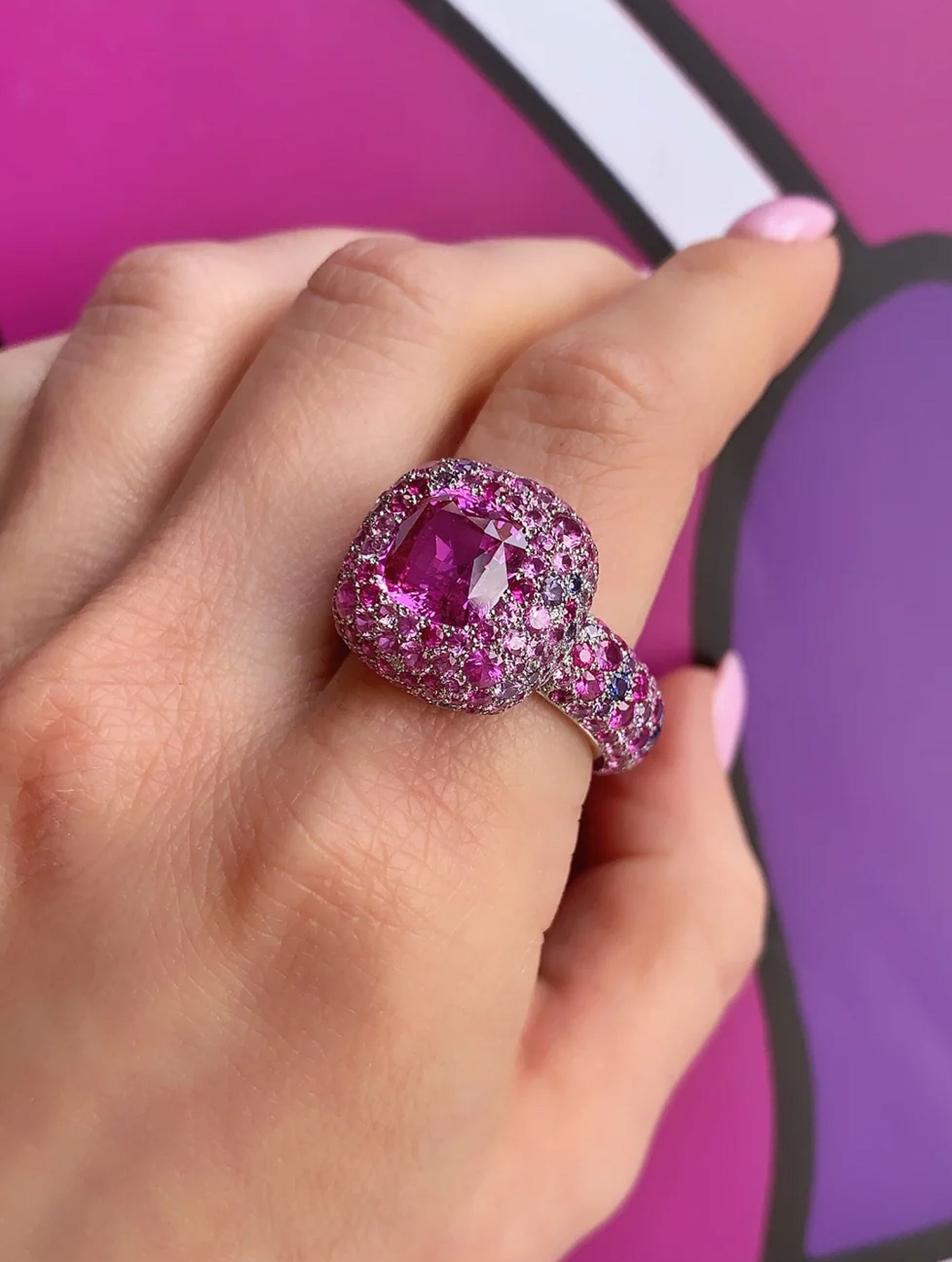 SAPPHIRE SCATTER KAT RING