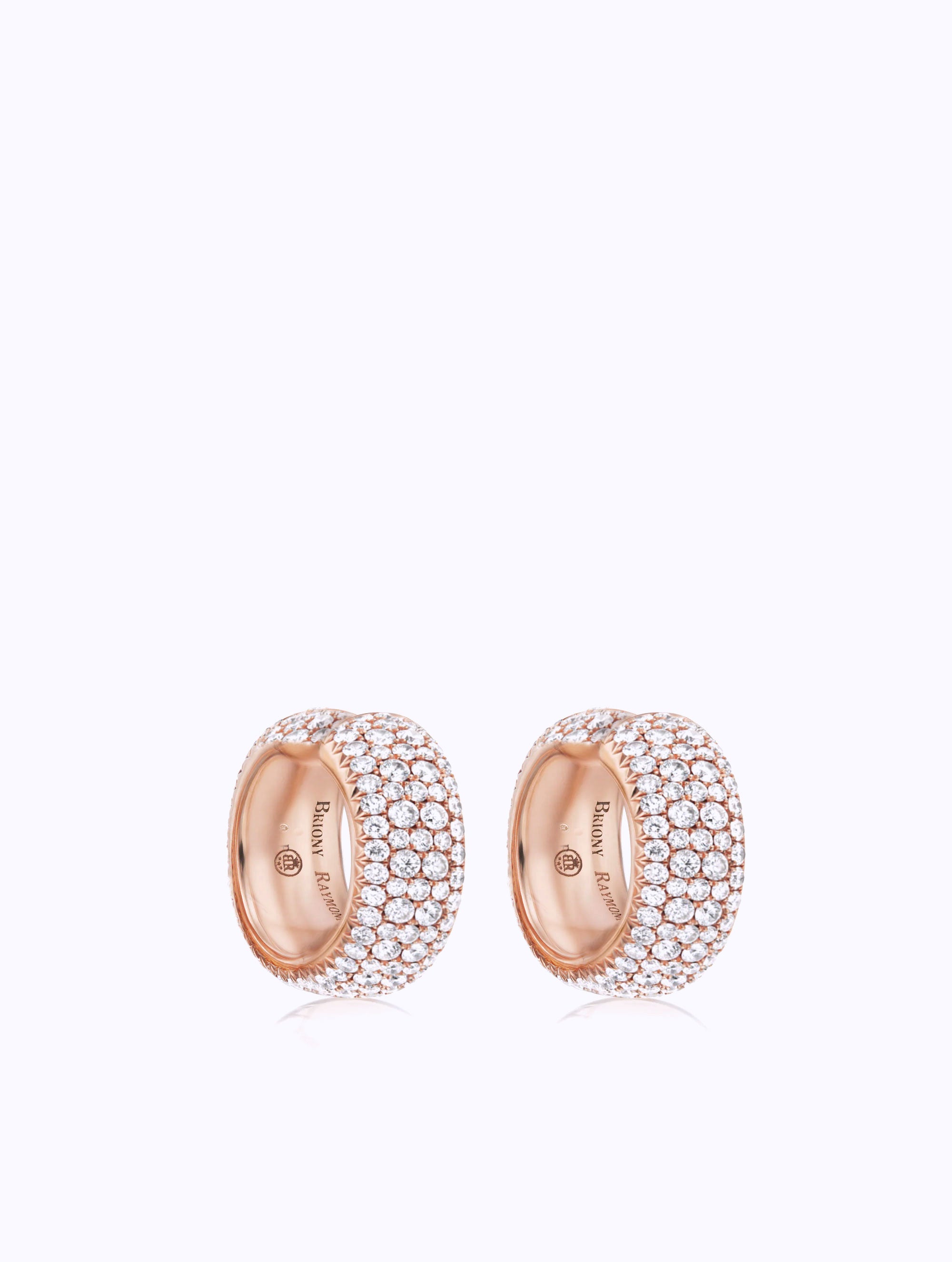 SLOAN PAVÉ DIAMOND HUGGIE HOOP EARRINGS