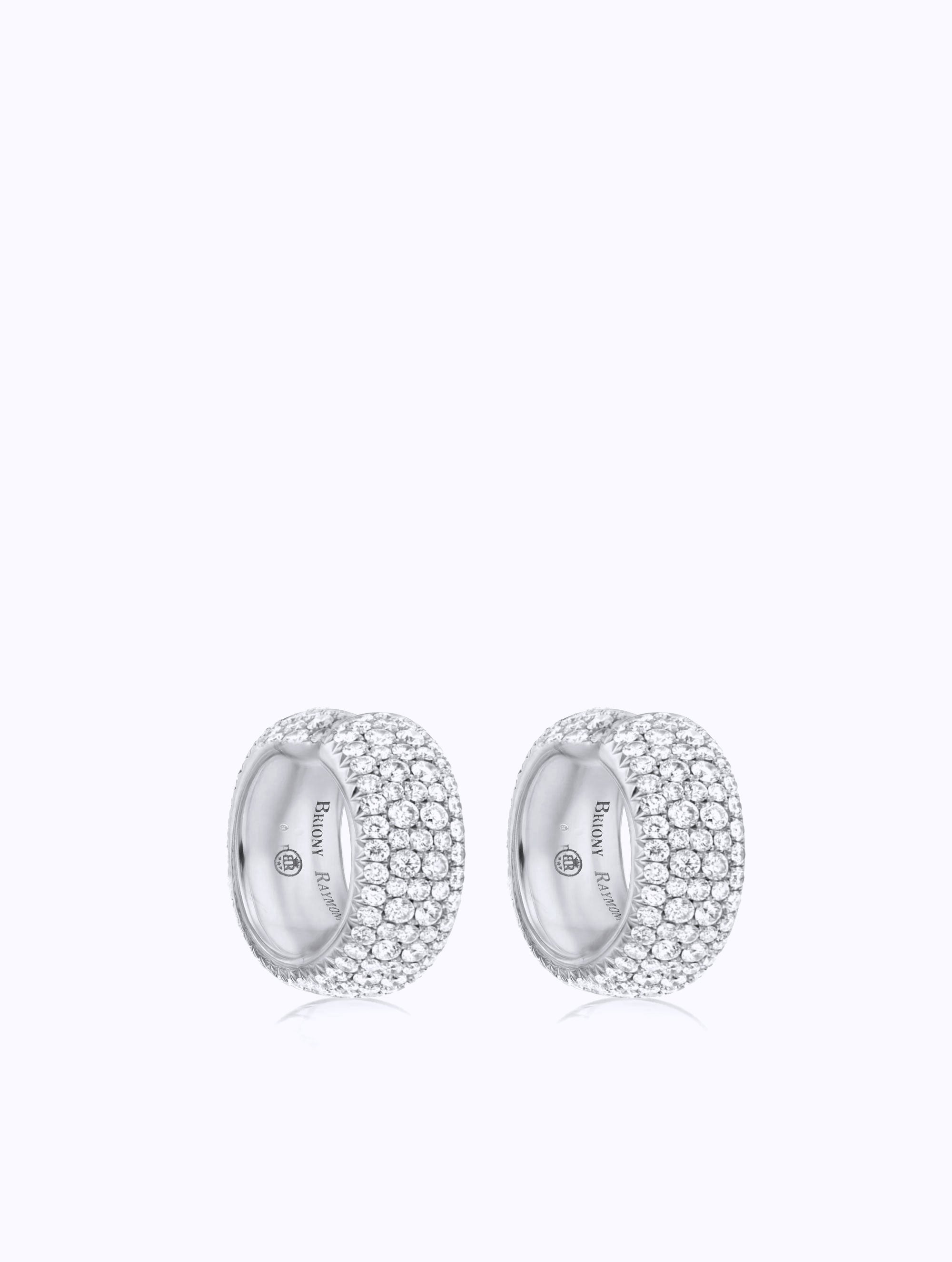 SLOAN PAVÉ DIAMOND HUGGIE HOOP EARRINGS