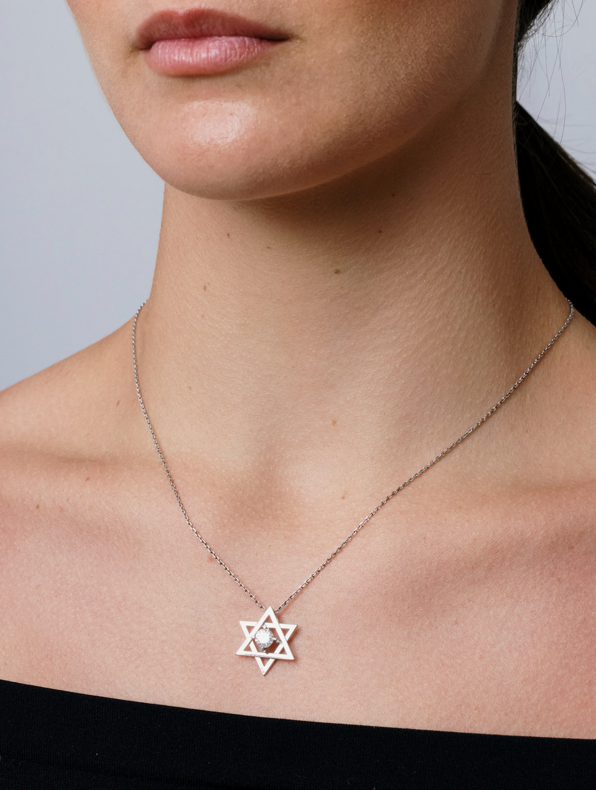 Diamond Star of David Pendant