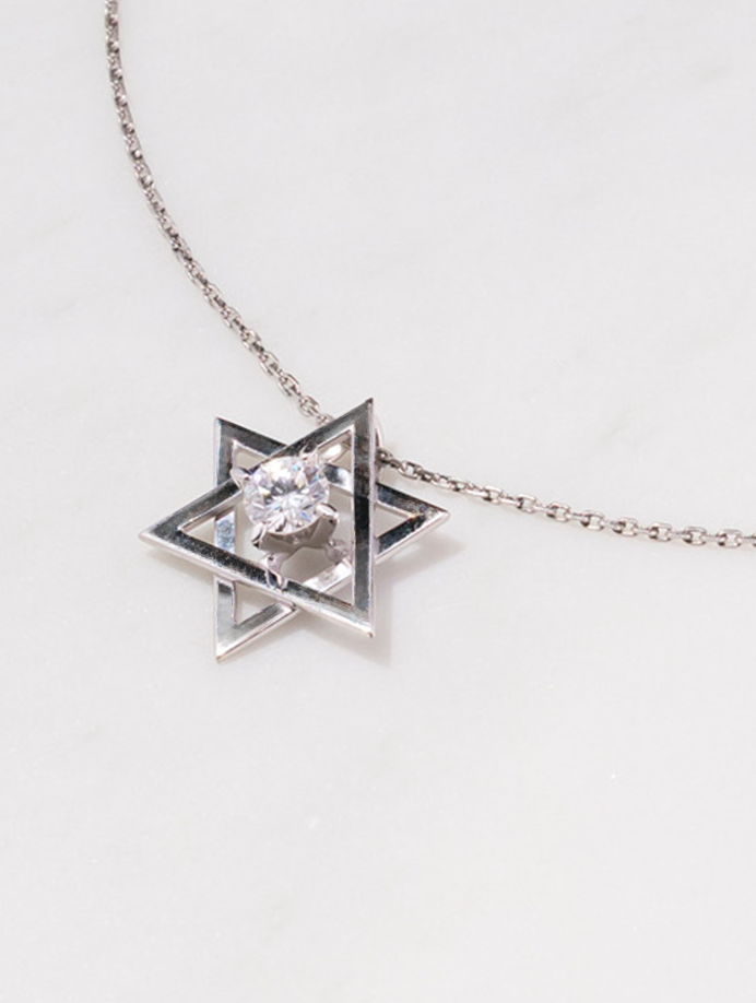Diamond Star of David Pendant