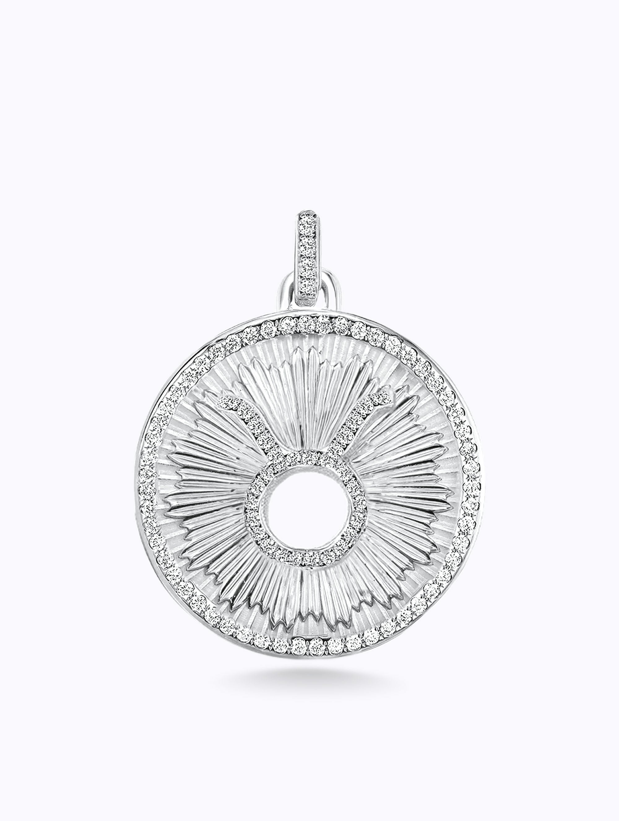 Aurora All Diamond Zodiac Medallion