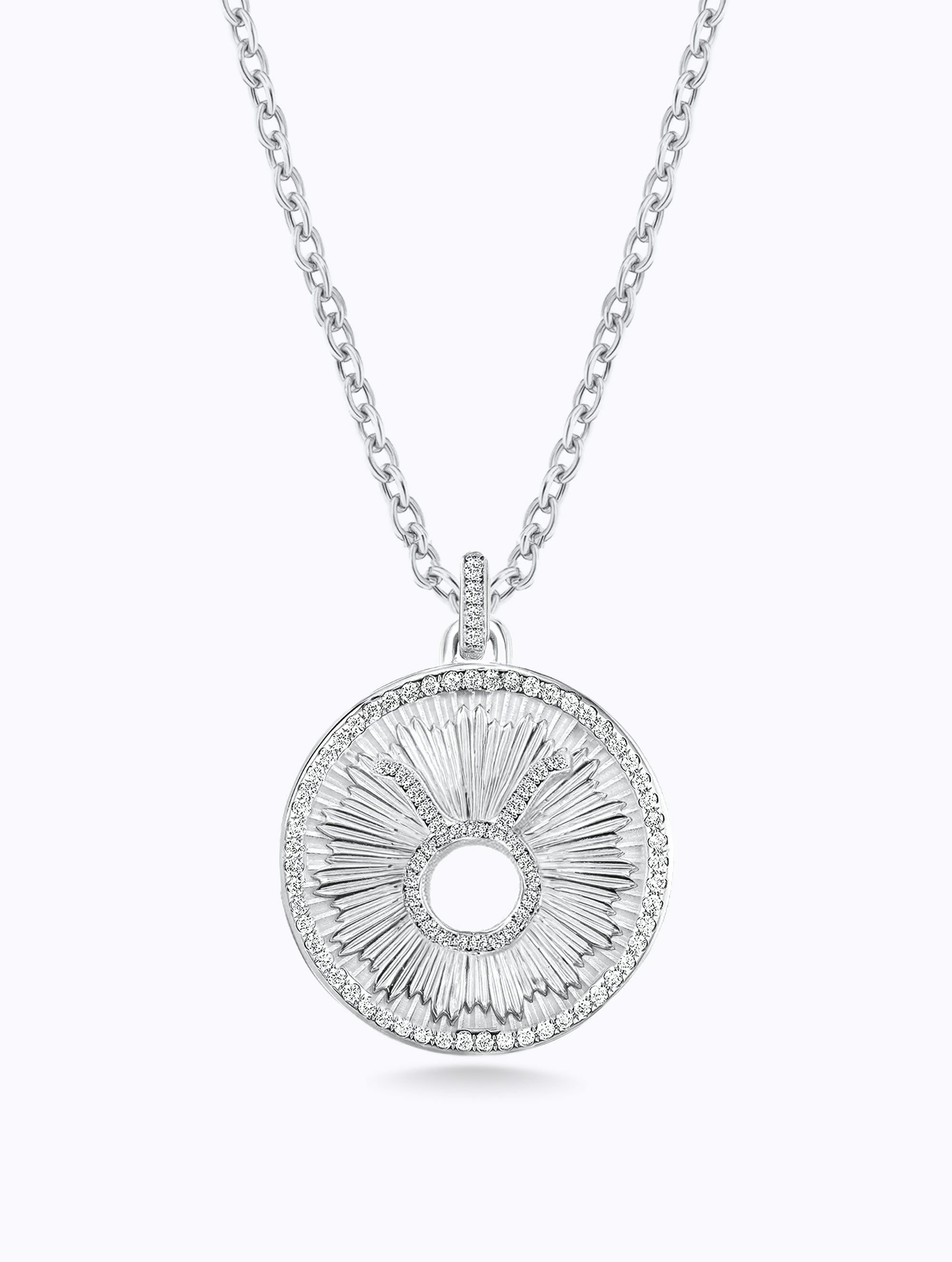 Aurora All Diamond Zodiac Medallion