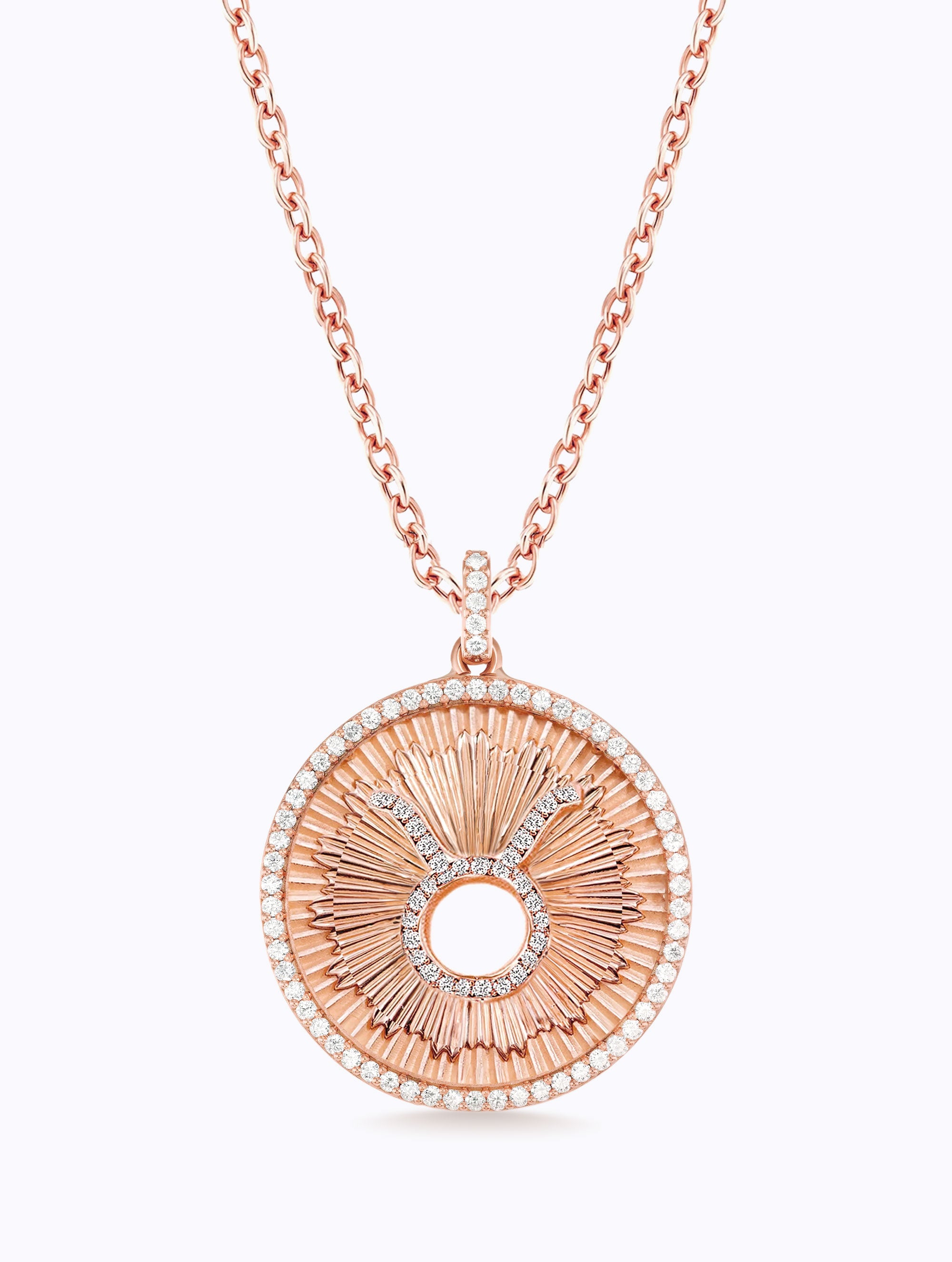 Aurora All Diamond Zodiac Medallion