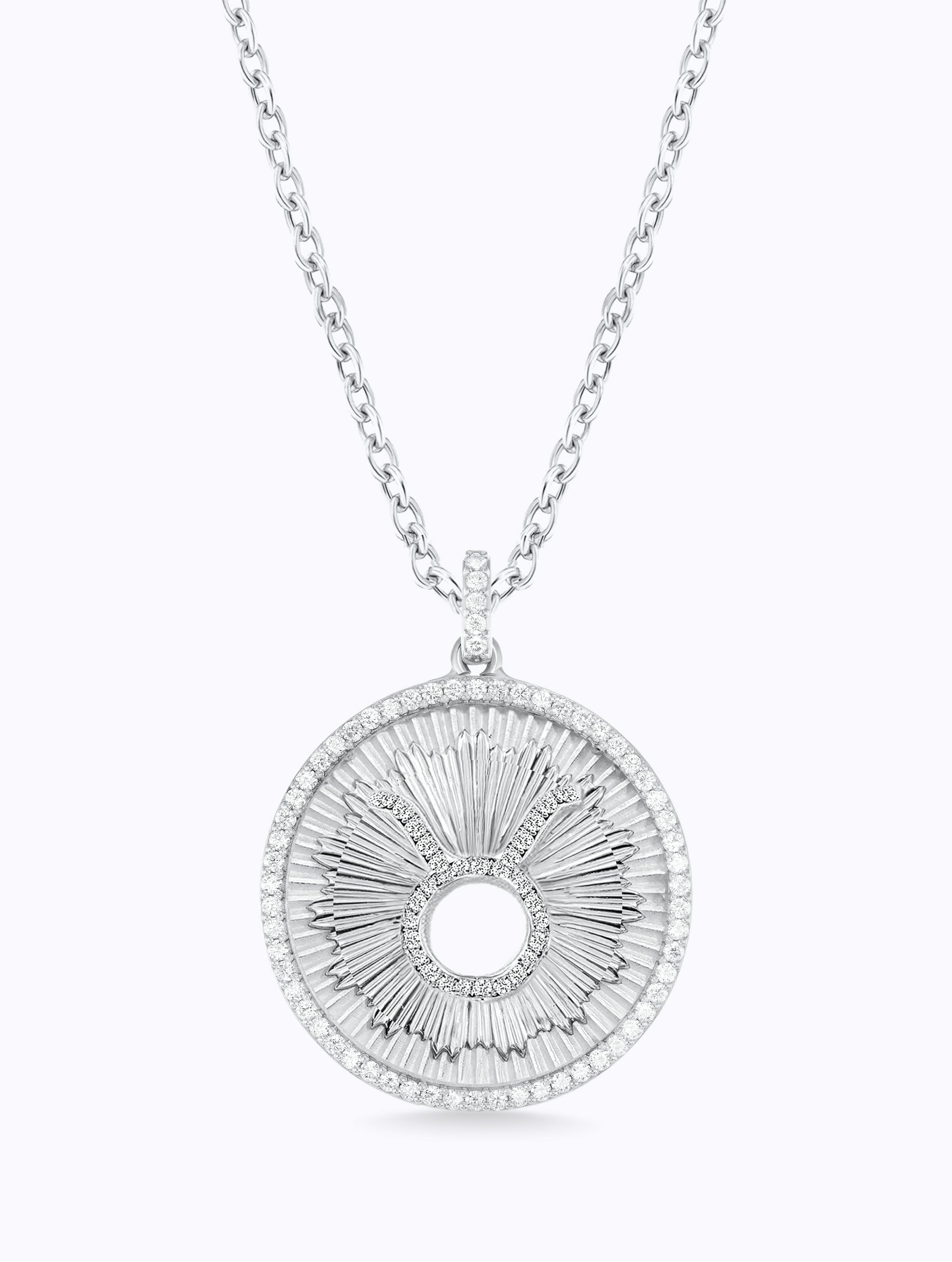 Aurora All Diamond Zodiac Medallion