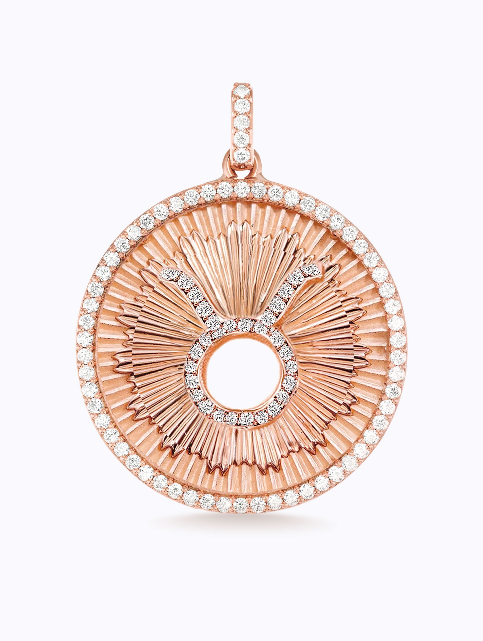 Aurora All Diamond Zodiac Medallion