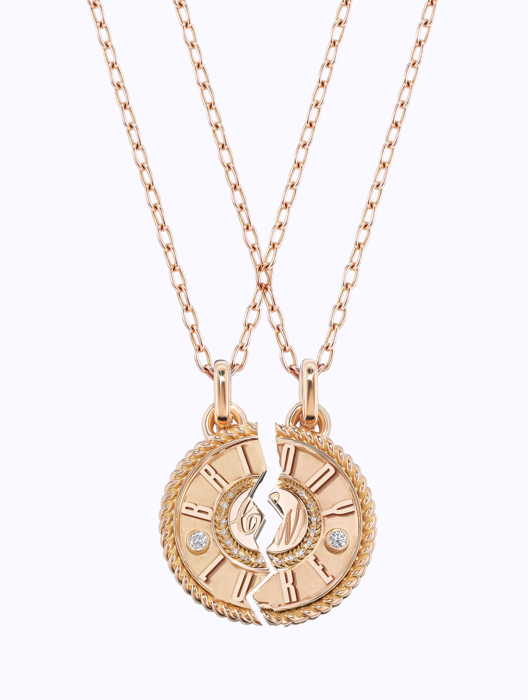 DOUBLE NAME DUET MEDALLION SET