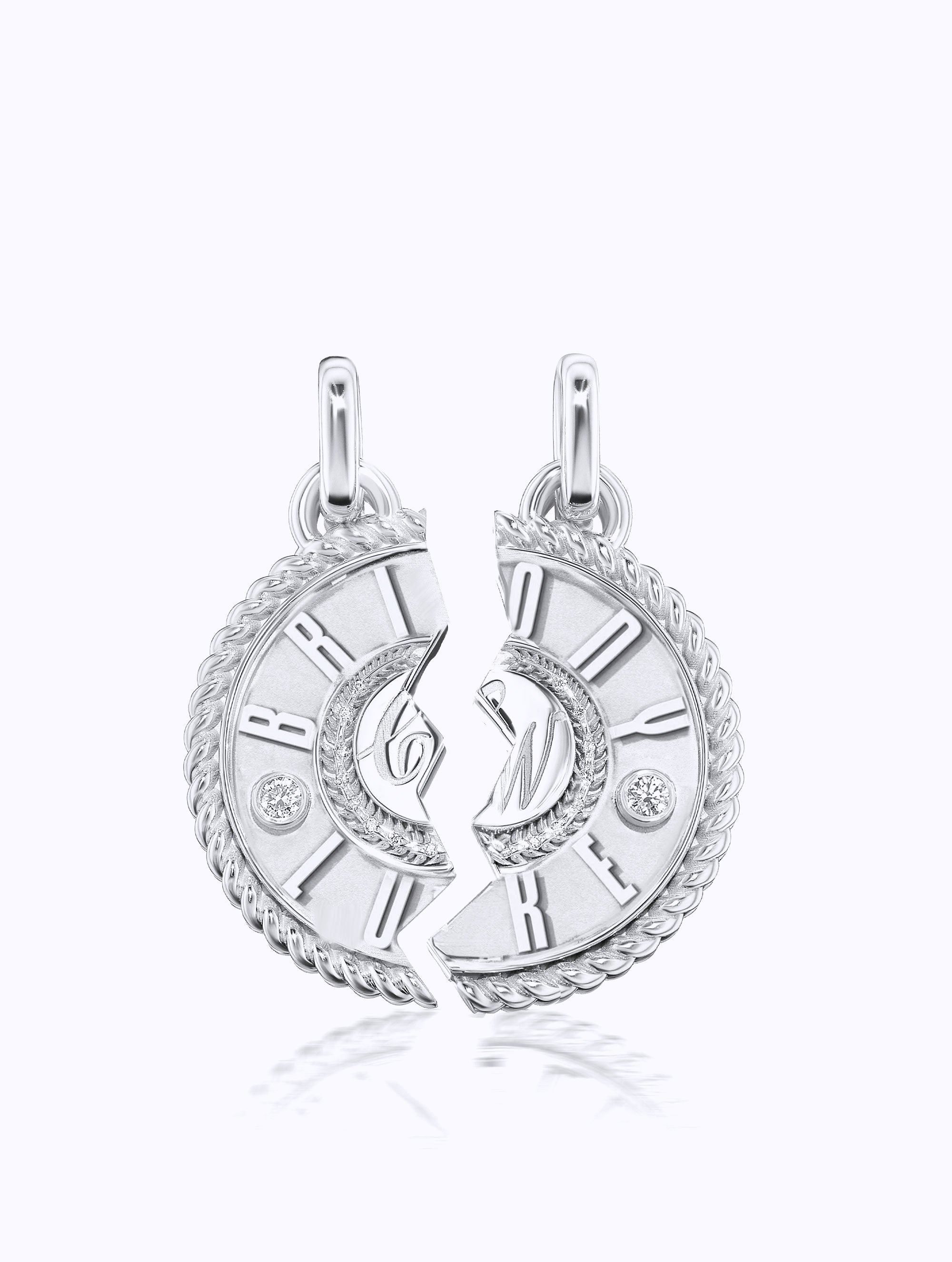 DOUBLE NAME DUET MEDALLION SET
