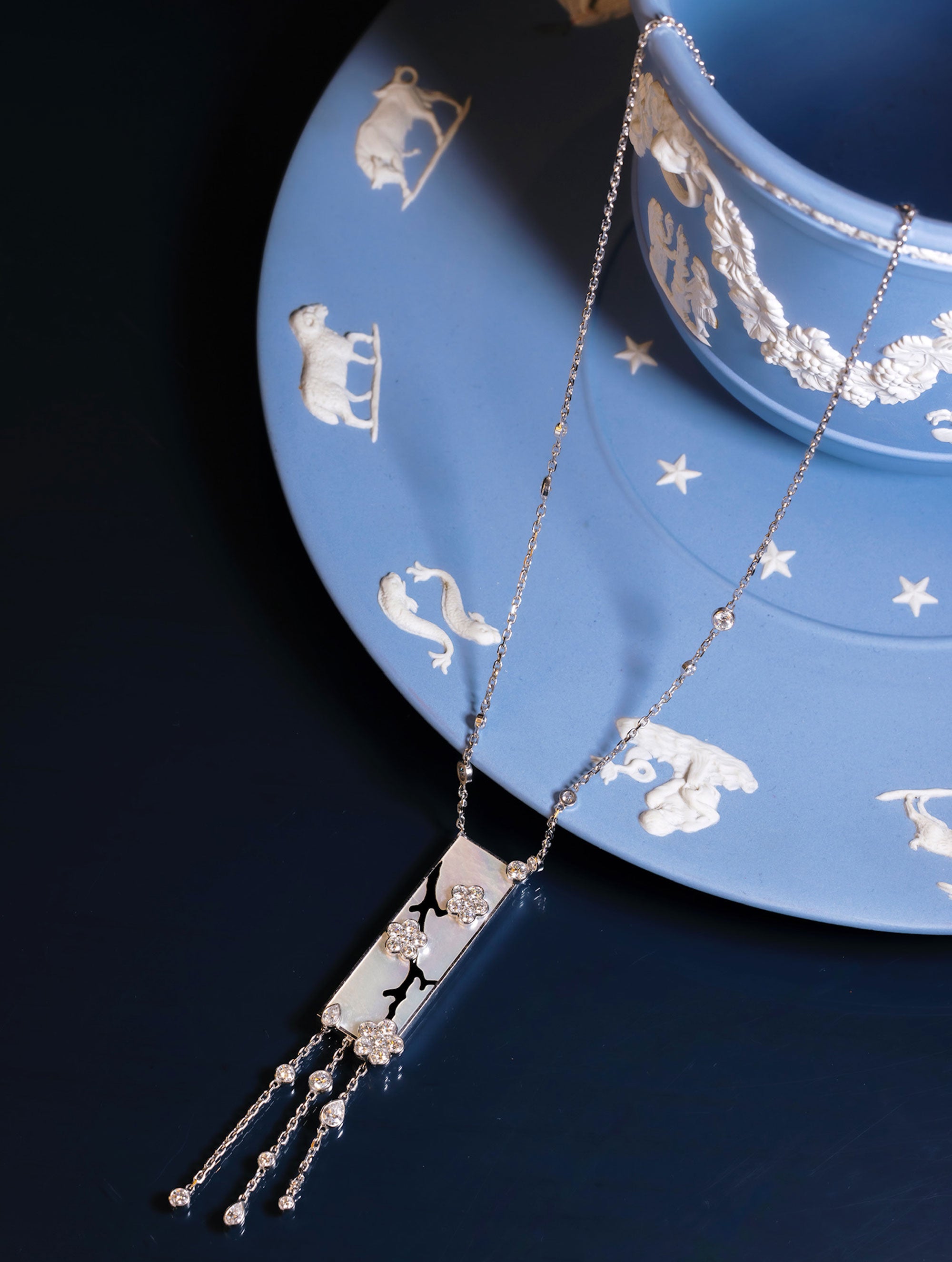VAN CLEEF & ARPELS 'MIROIR DES EAUX' MULTI-GEM AND DIAMOND NECKLACE