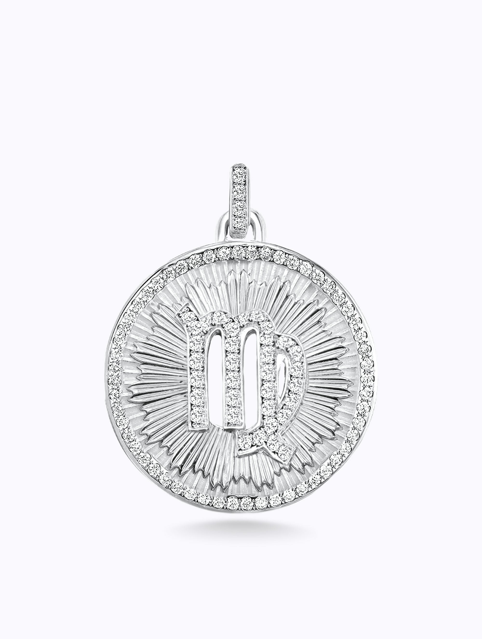 Aurora All Diamond Zodiac Medallion