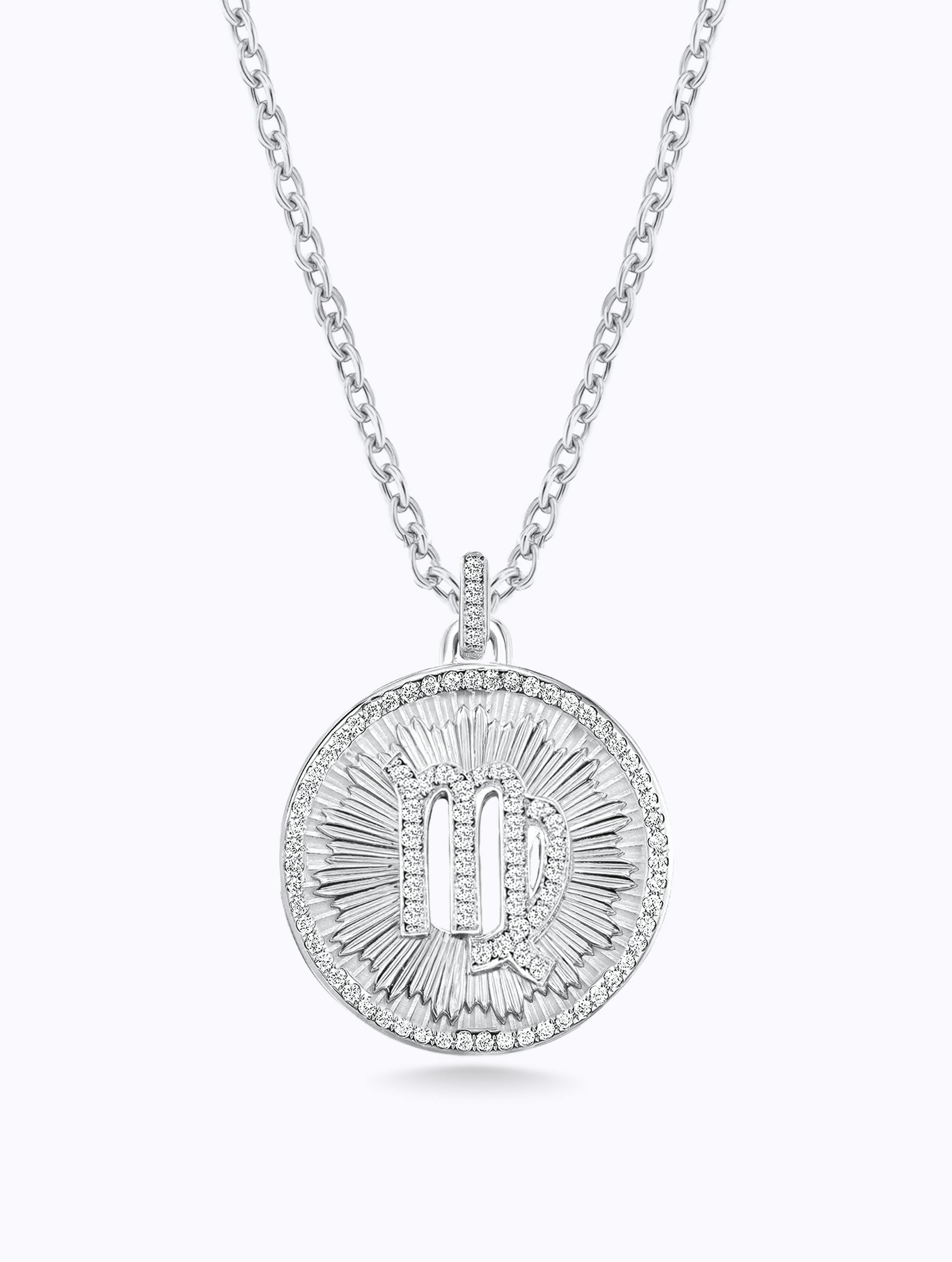 Aurora All Diamond Zodiac Medallion