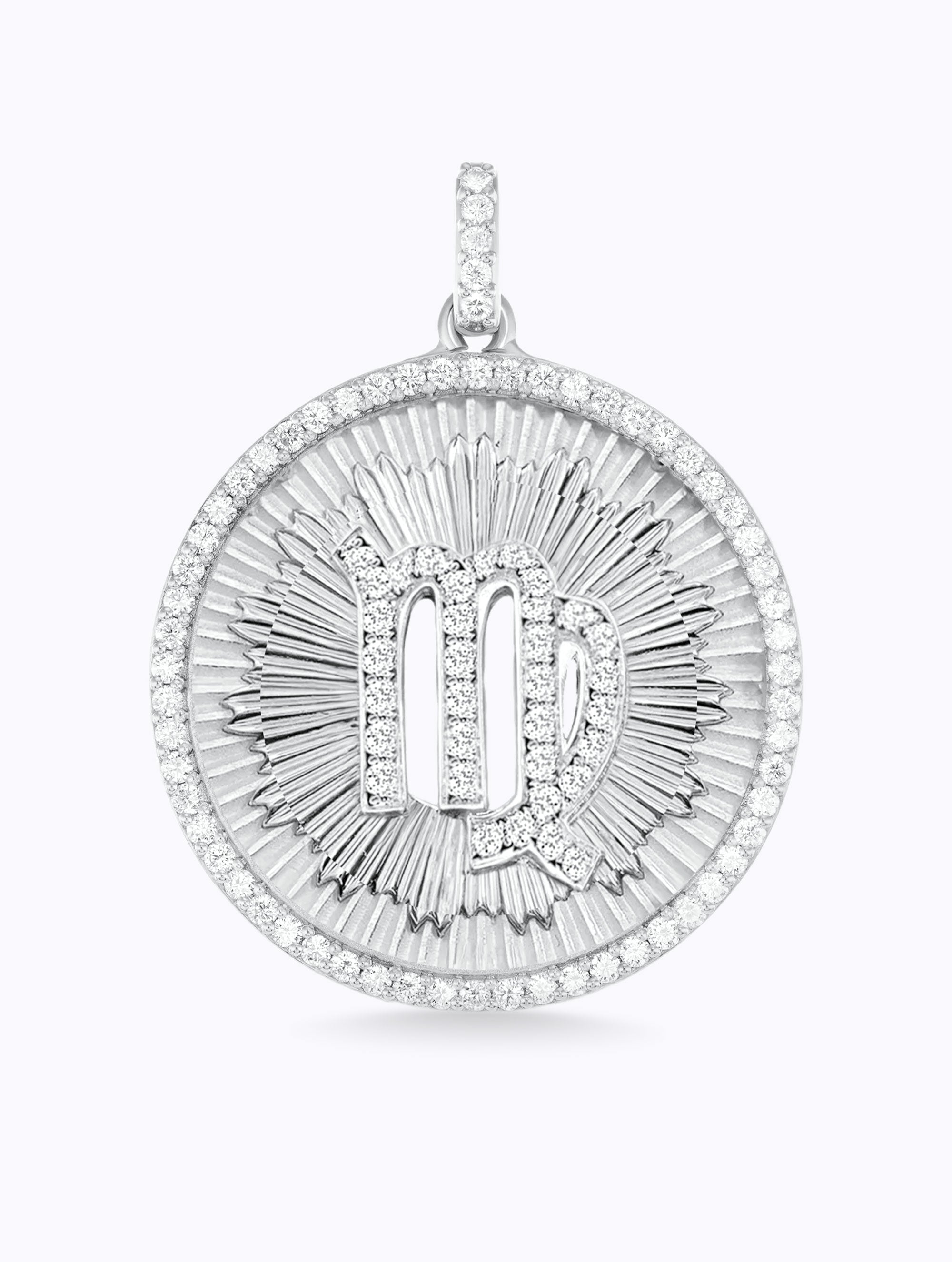 Aurora All Diamond Zodiac Medallion