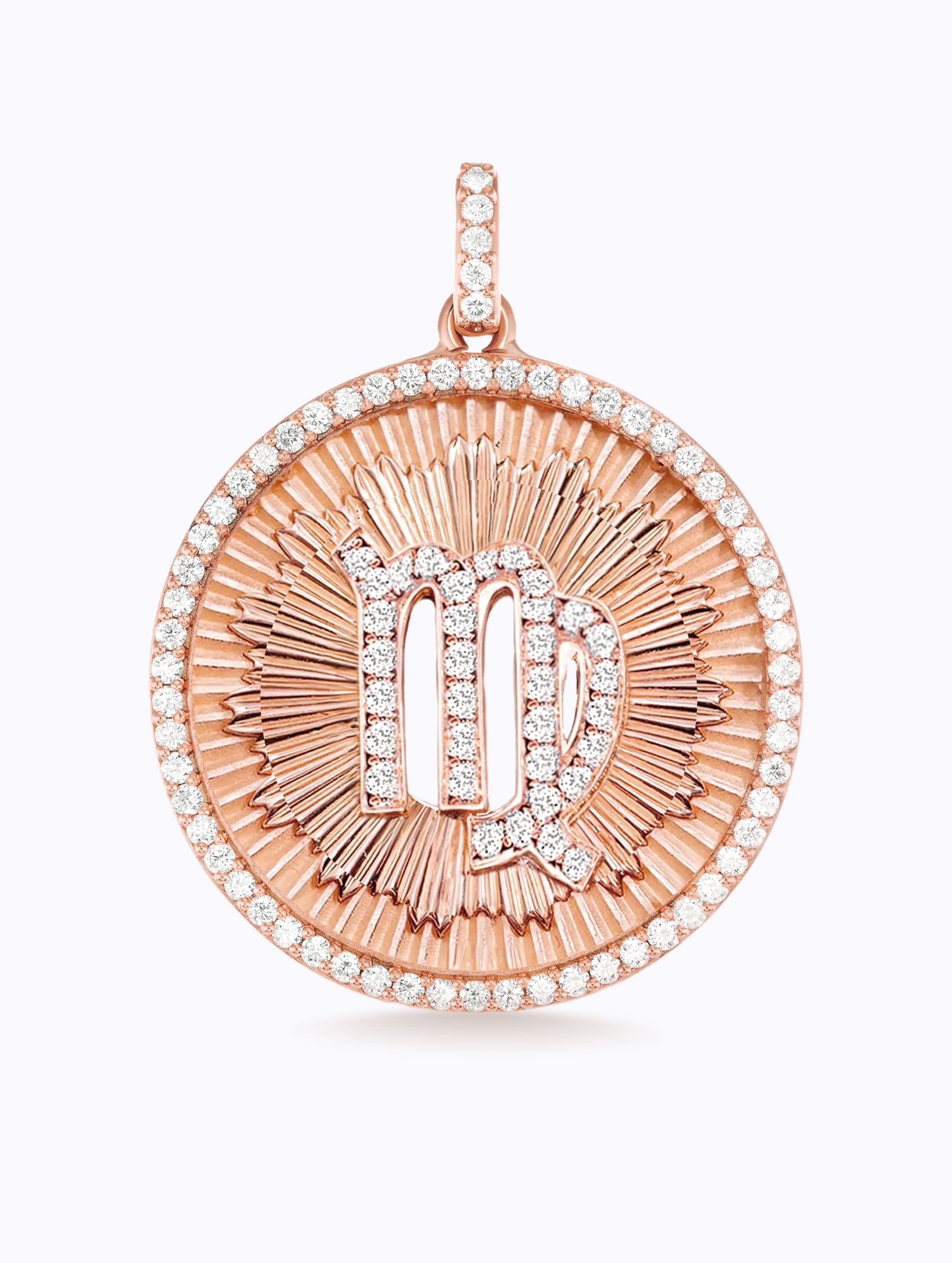 Aurora All Diamond Zodiac Medallion