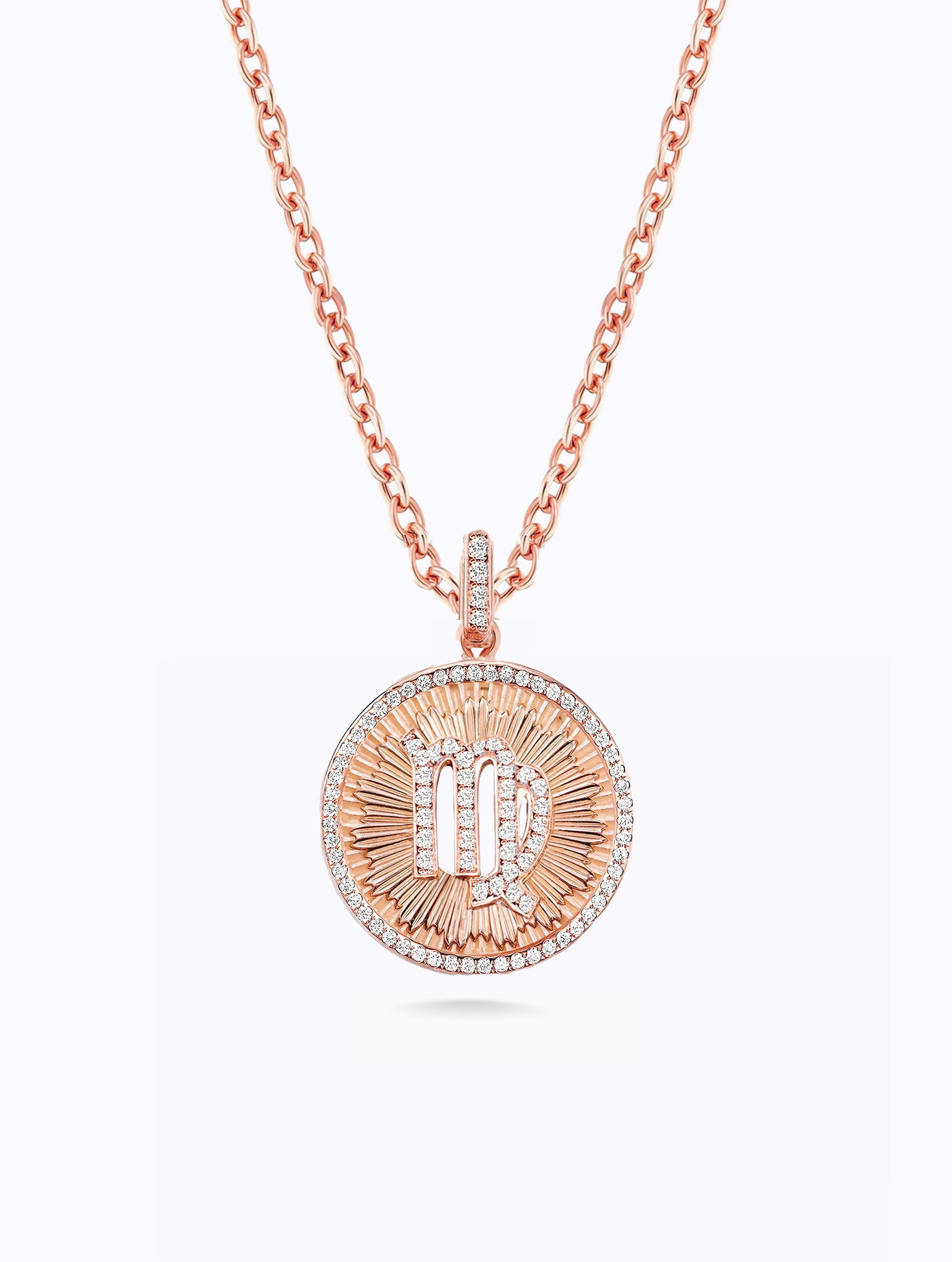 Aurora All Diamond Zodiac Medallion