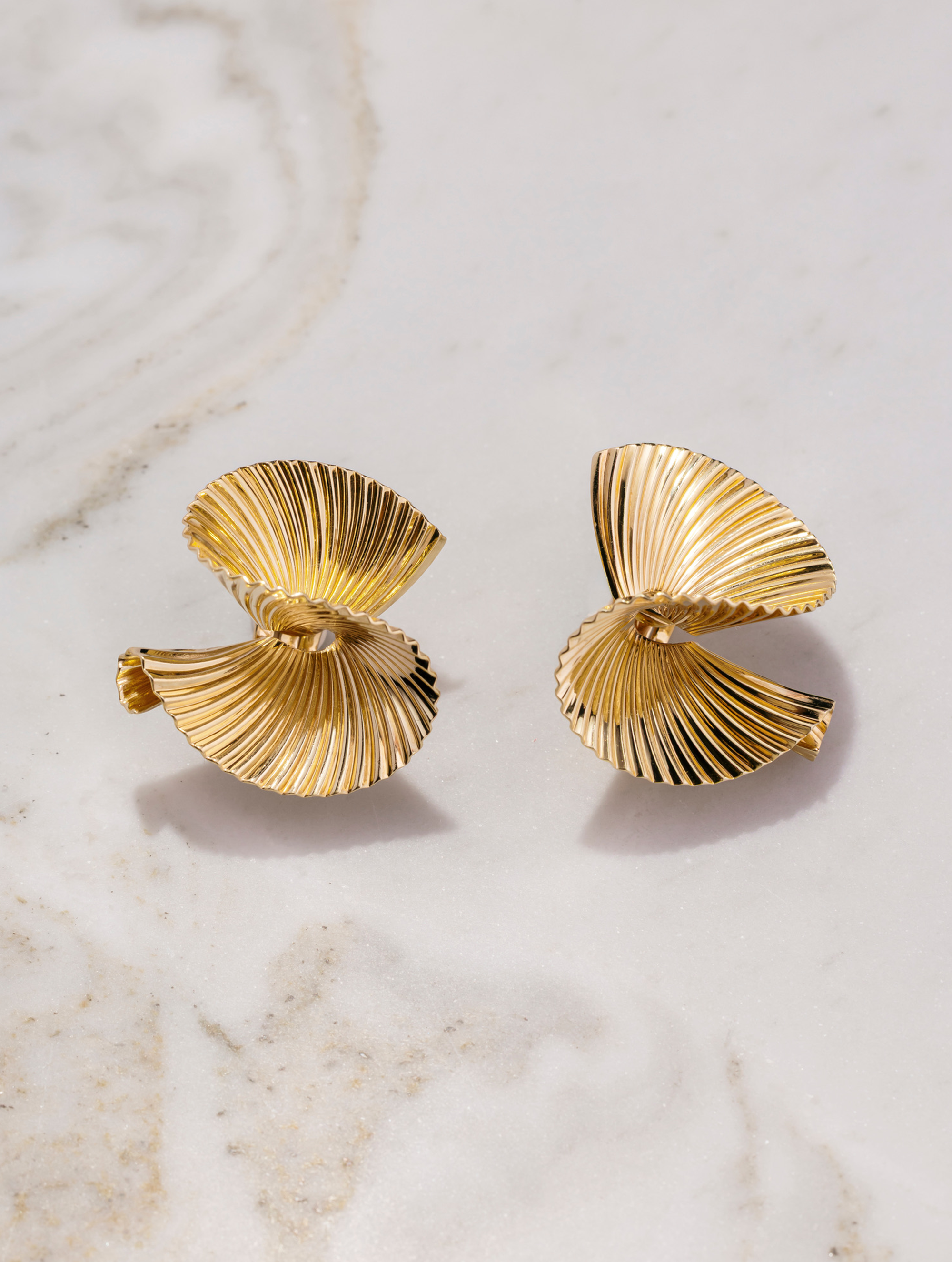Vintage Tiffany & Co. Fluted Swirl Earrings