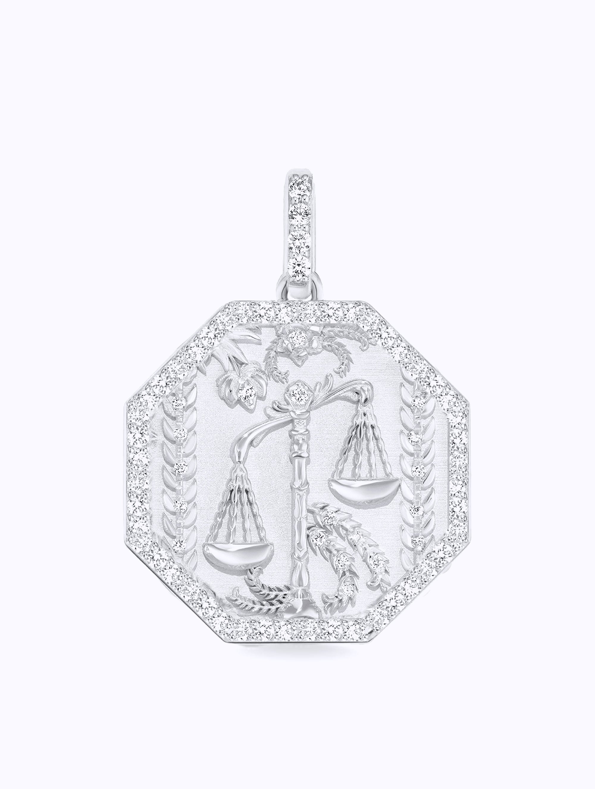 ALL DIAMOND TALISMAN ZODIAC MEDALLION